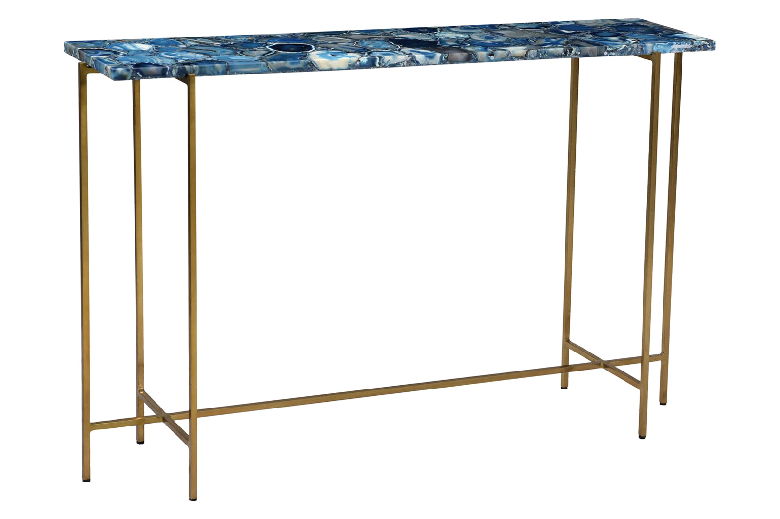 Moe's - Blue Agate Console Table in Blue