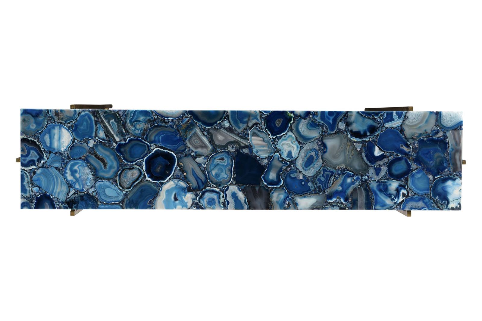 Moe's - Blue Agate Console Table in Blue