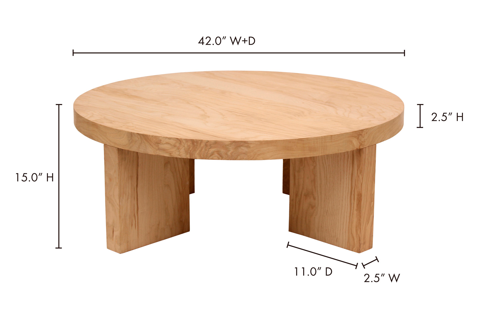 Moe's™ Oregon Round Coffee Table - Beige