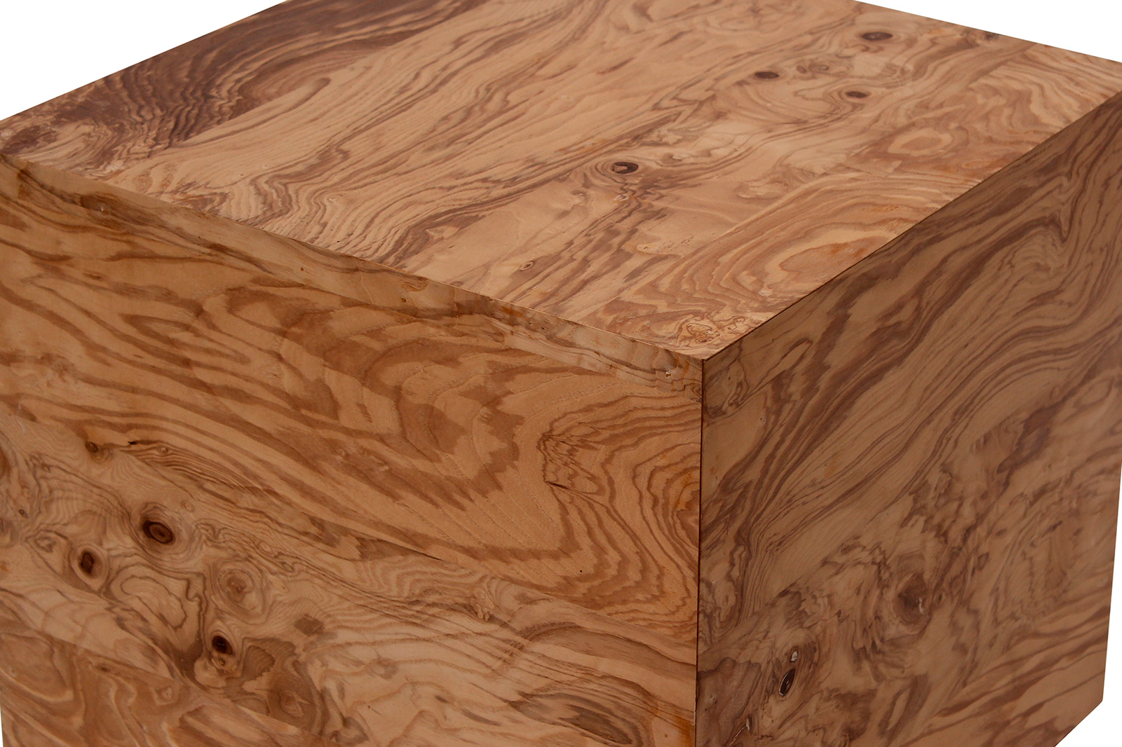 Moe's Nash Side Table - Honey Brown Burl