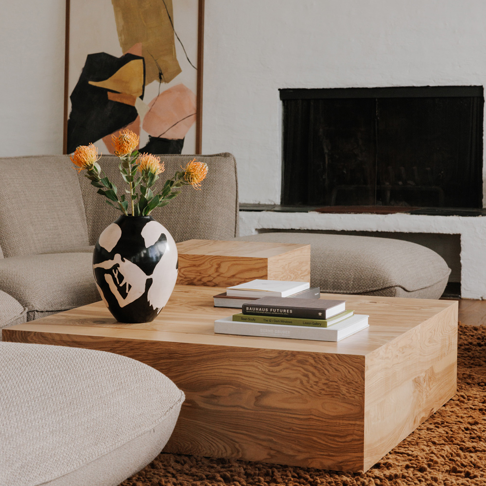 Moe's Nash Coffee Table - Honey Brown Burl