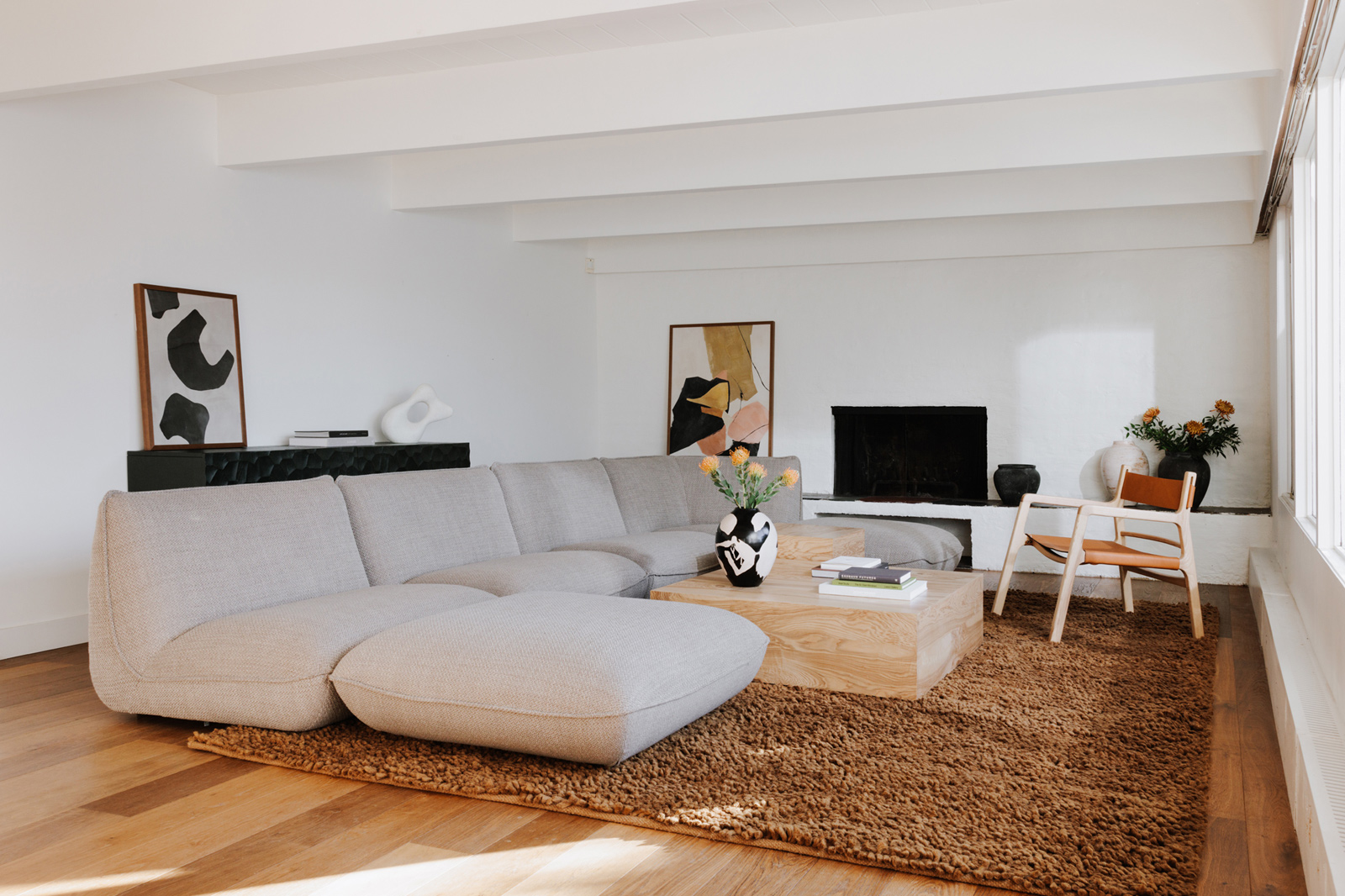 Moe's Nash Coffee Table - Honey Brown Burl