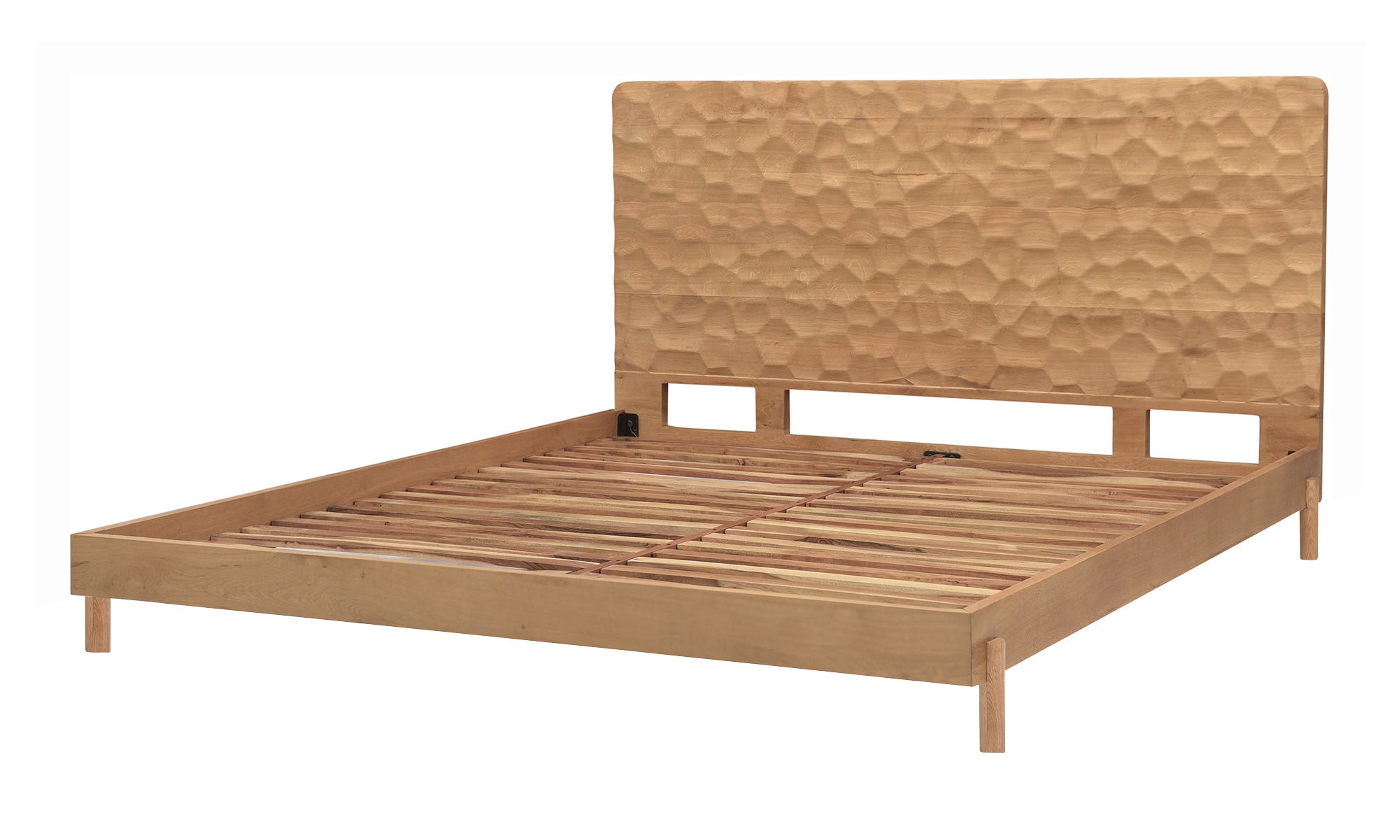 Moe's Misaki Contemporary Queen Size Bed - Natural