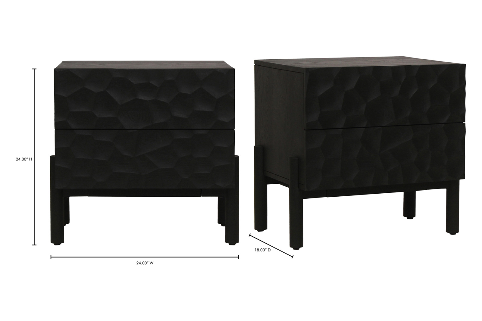 Moe's Misaki Nightstand - Black