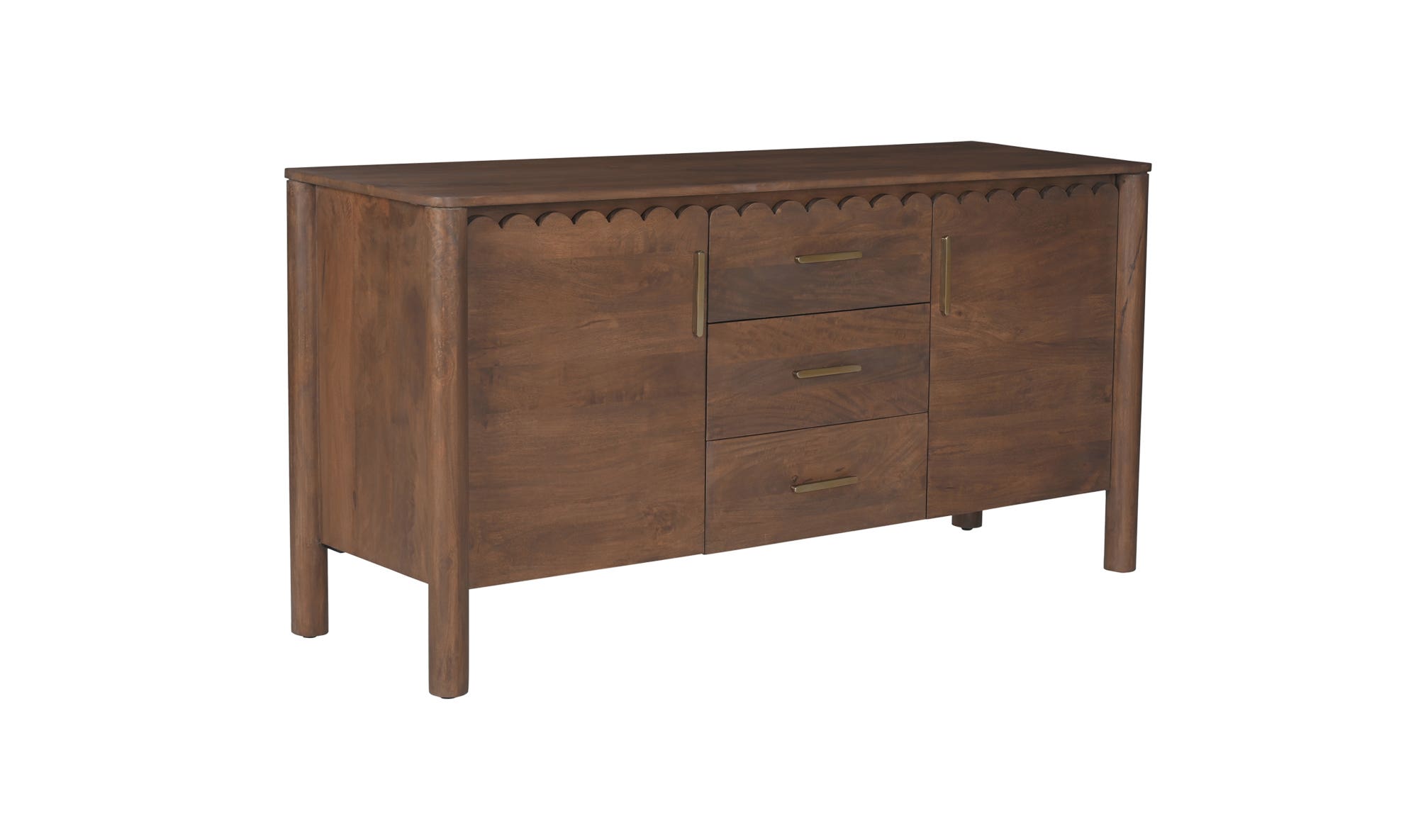 Moe's Wiley Contemporary 3-Drawer Sideboard - Vintage Brown