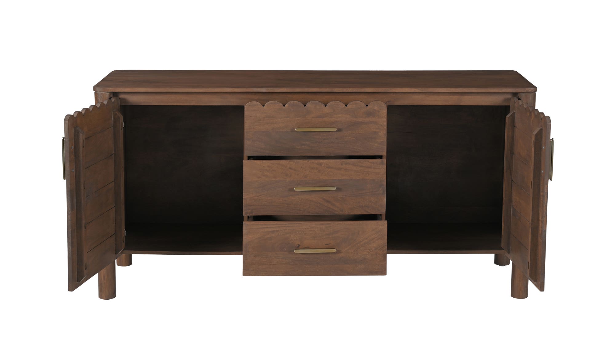 Moe's Wiley Contemporary 3-Drawer Sideboard - Vintage Brown