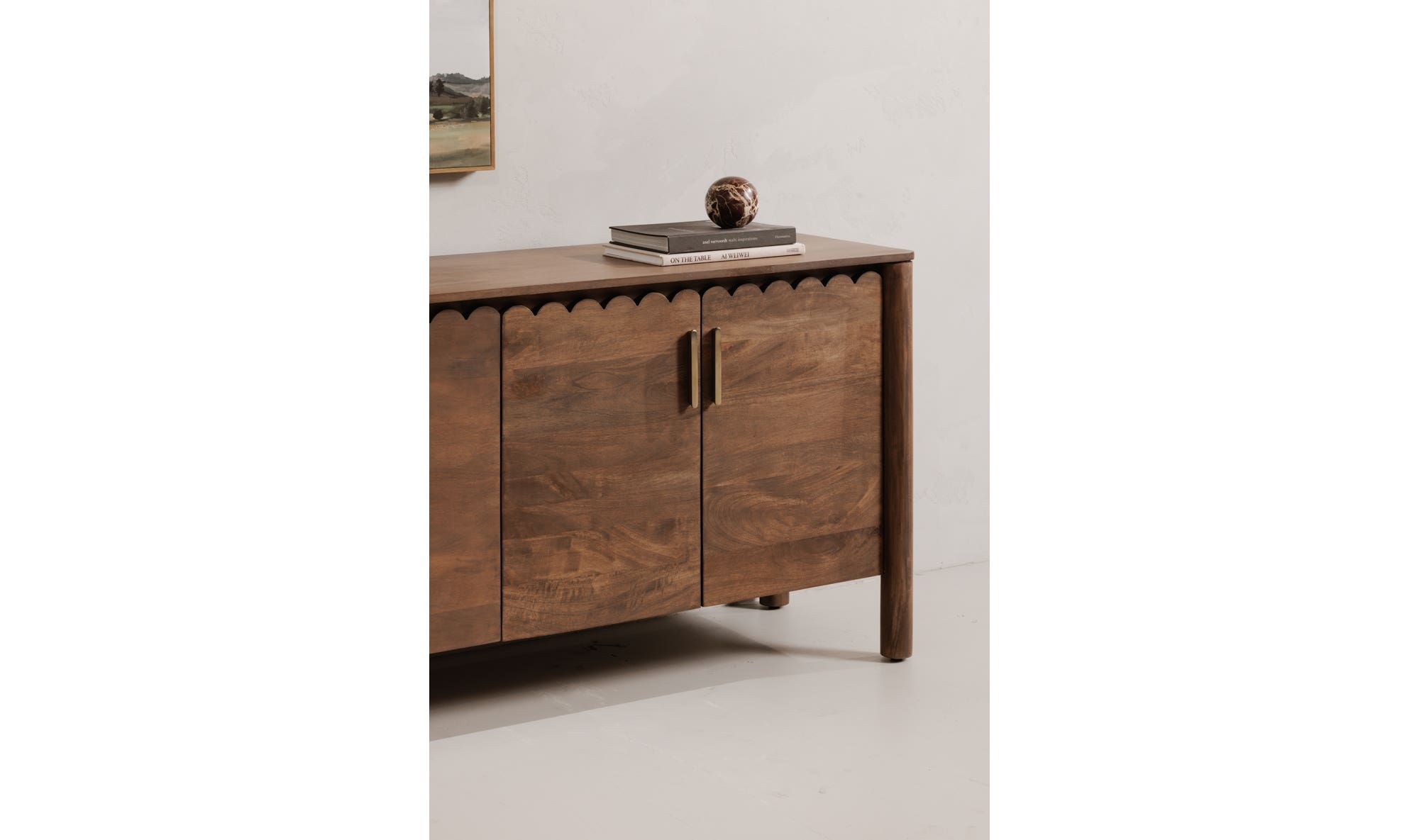 Moe's Wiley Contemporary 4-Door Sideboard - Vintage Brown