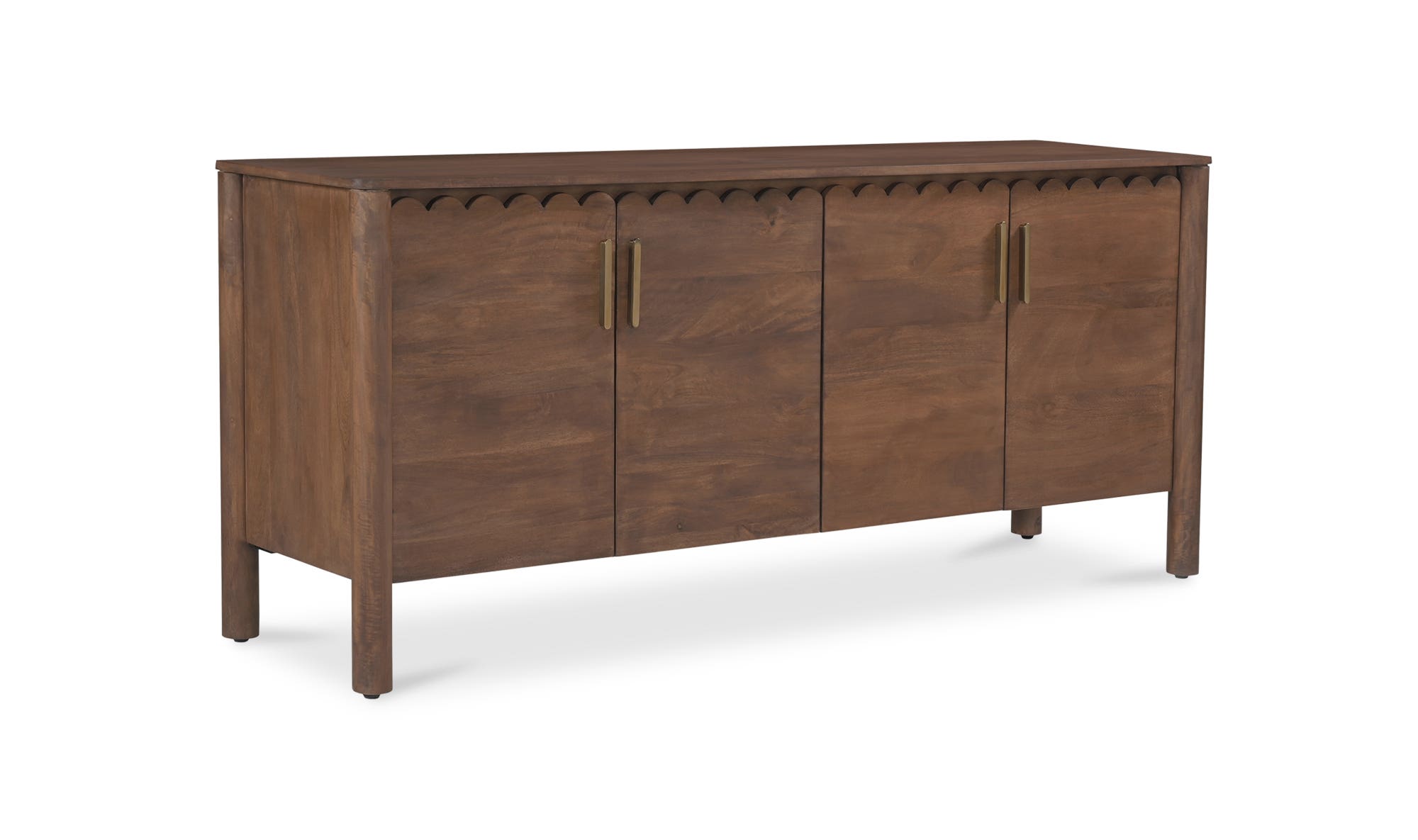 Moe's Wiley Contemporary 4-Door Sideboard - Vintage Brown