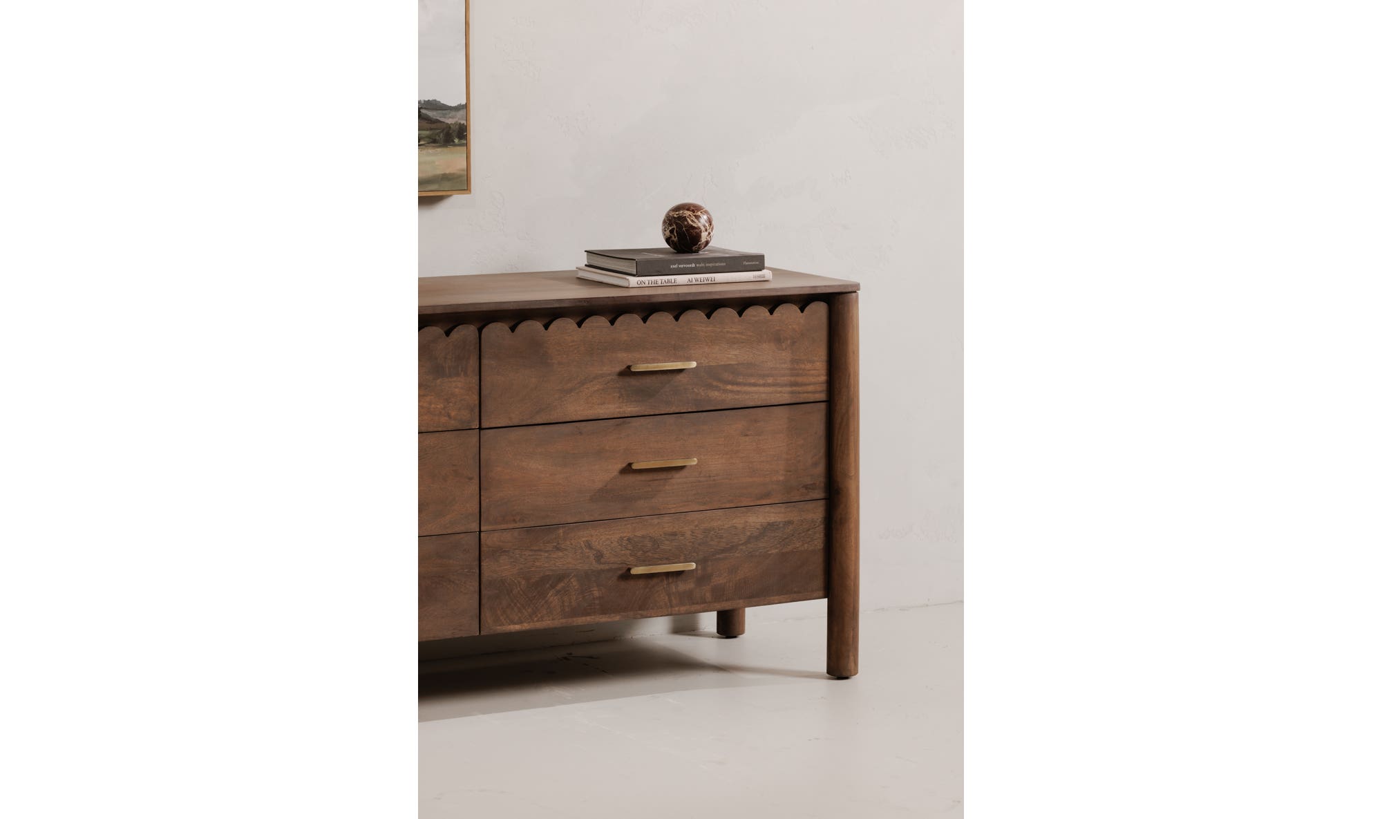 Moe's - Wiley Contemporary 6 Drawers Dresser in Vintage Brown