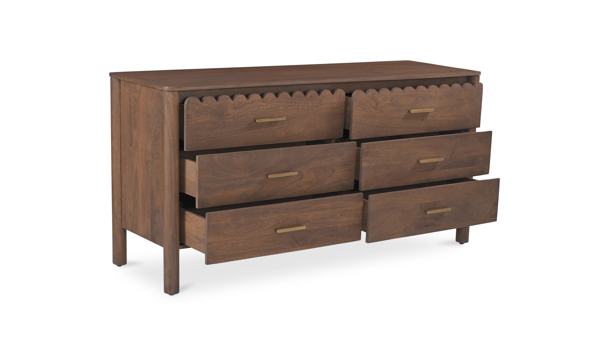 Moe's - Wiley Contemporary 6 Drawers Dresser in Vintage Brown