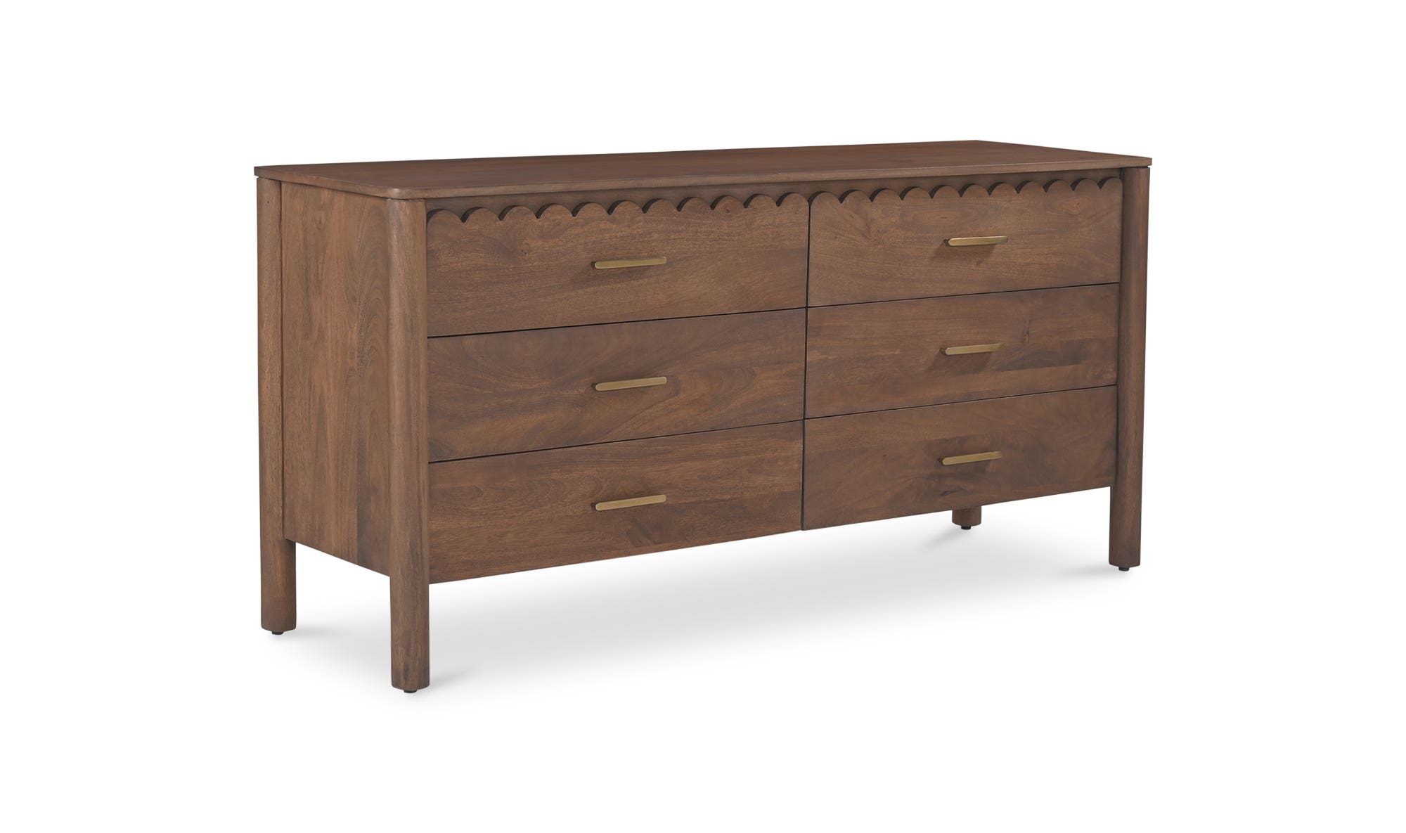 Moe's - Wiley Contemporary 6 Drawers Dresser in Vintage Brown