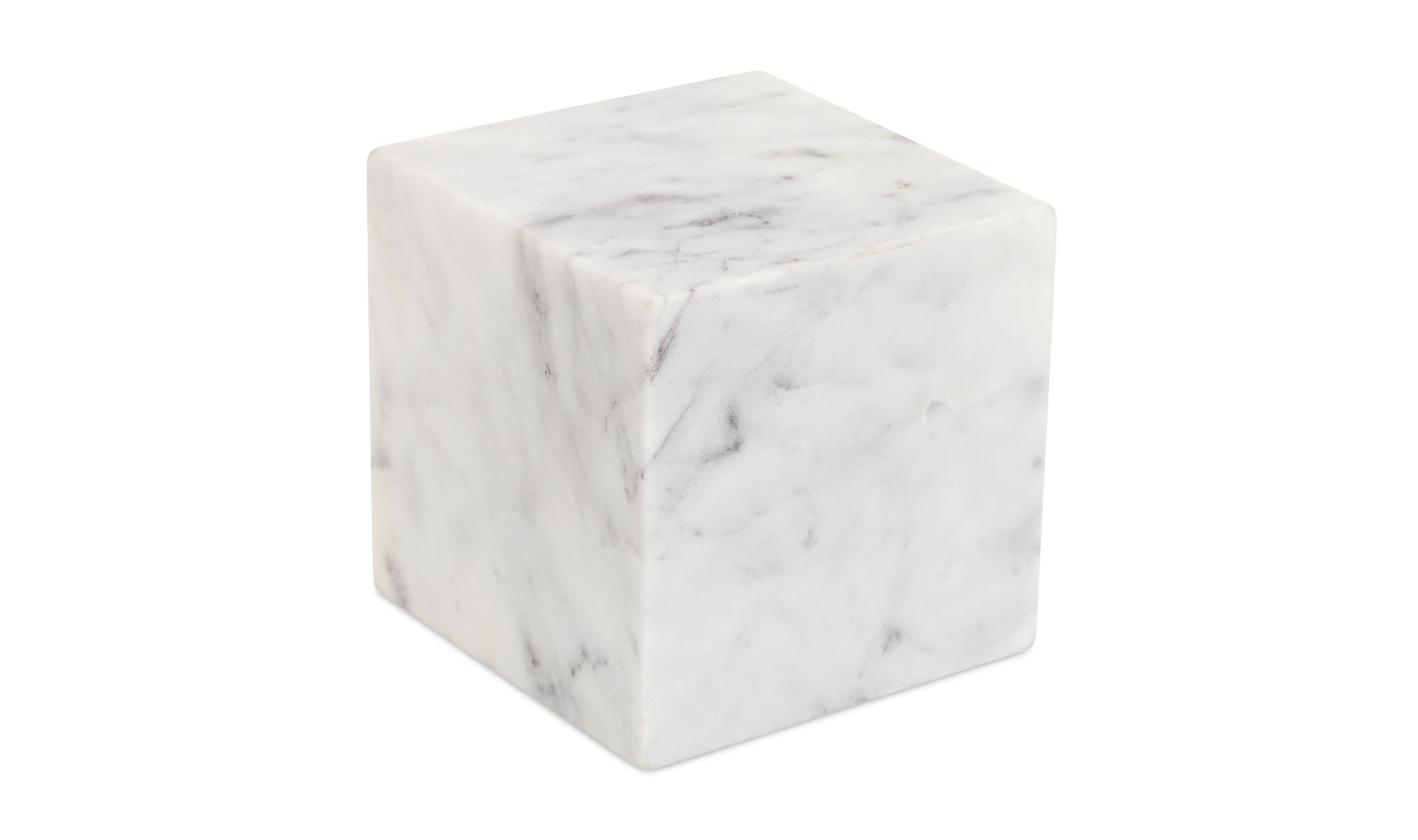 Moe's - Cora Modern Cube Tabletop Accent in Banswara Purple White Marble