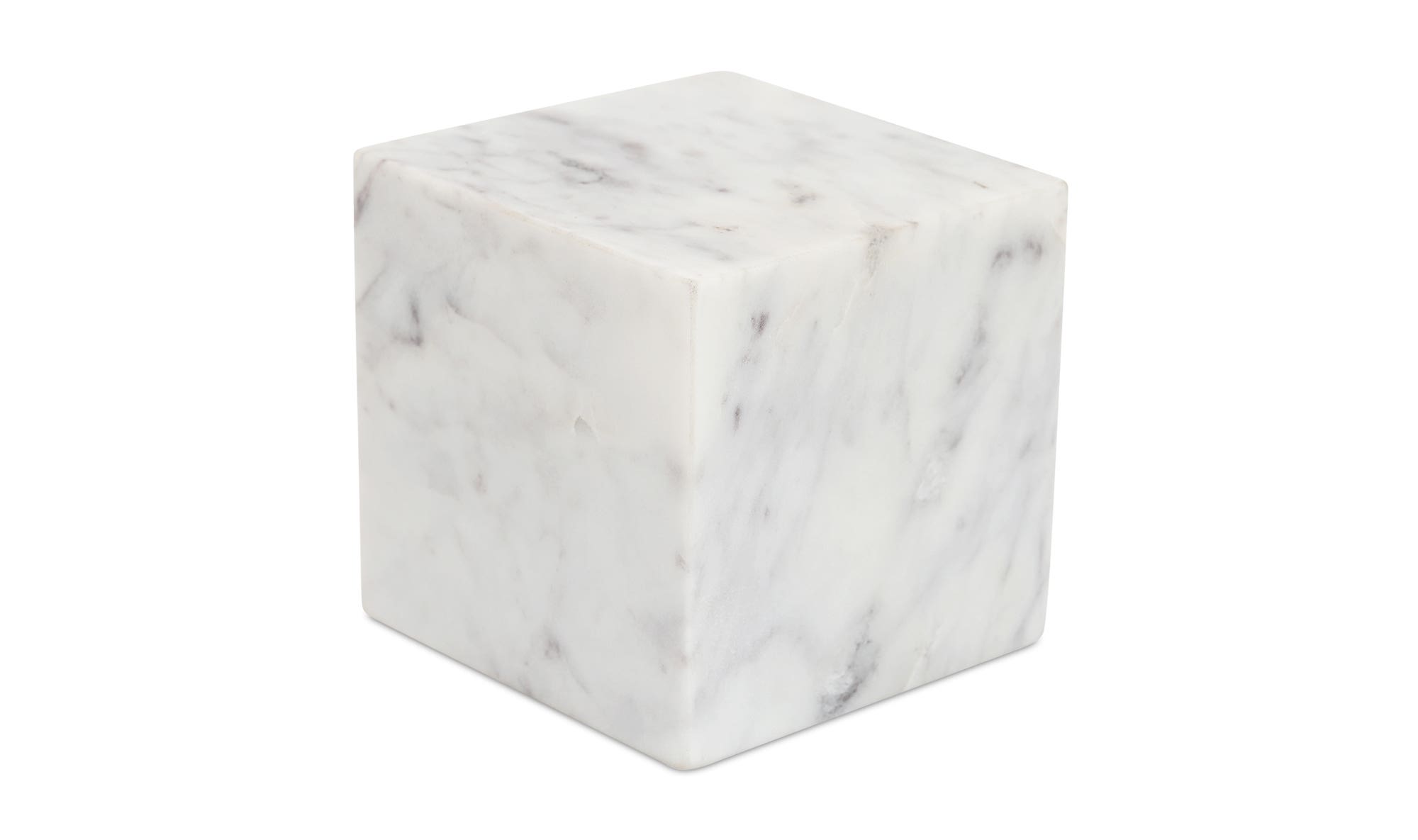 Moe's - Cora Modern Cube Tabletop Accent in Banswara Purple White Marble