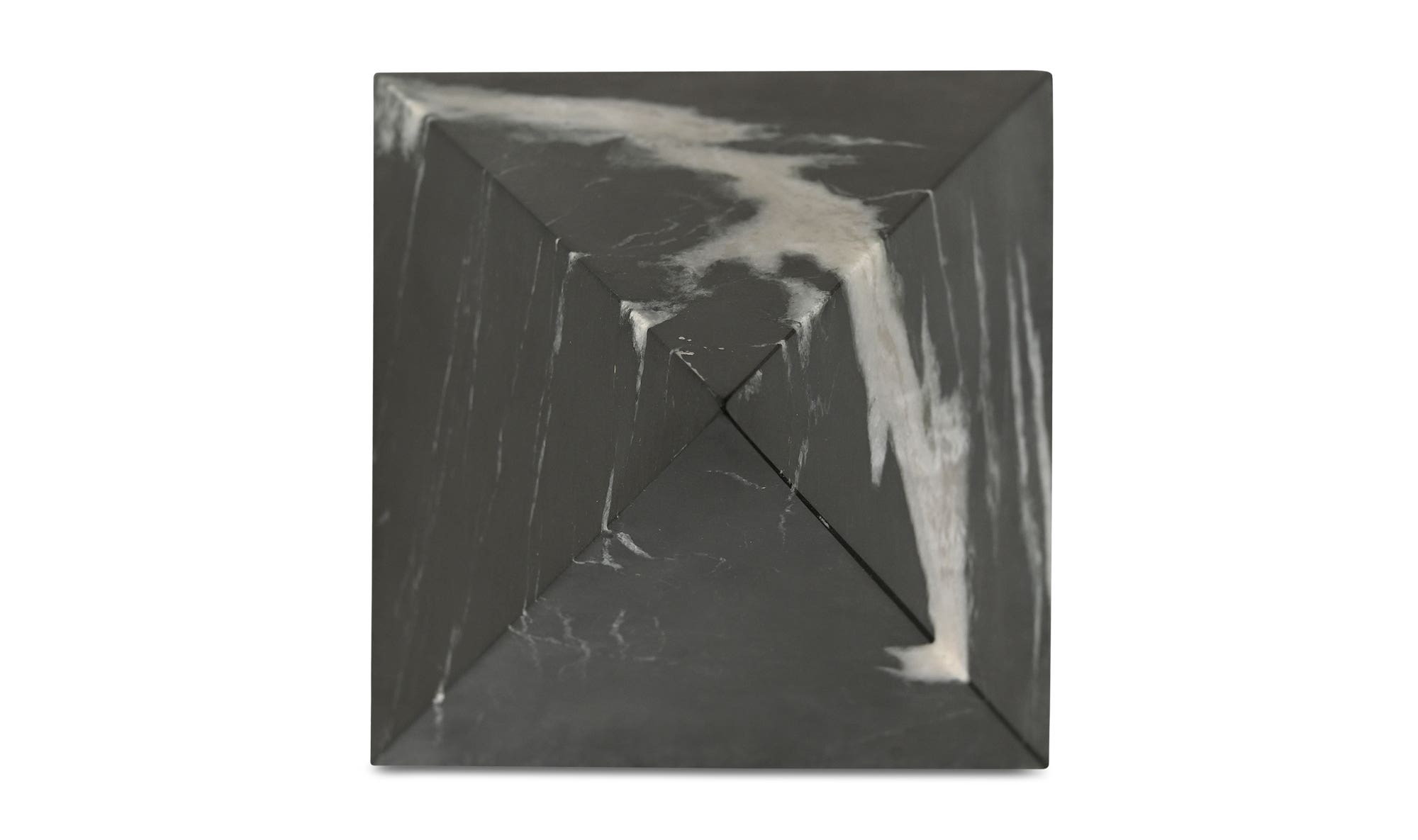 Moe's - Alma Modern Pyramid Tabletop Accent in Black Marble