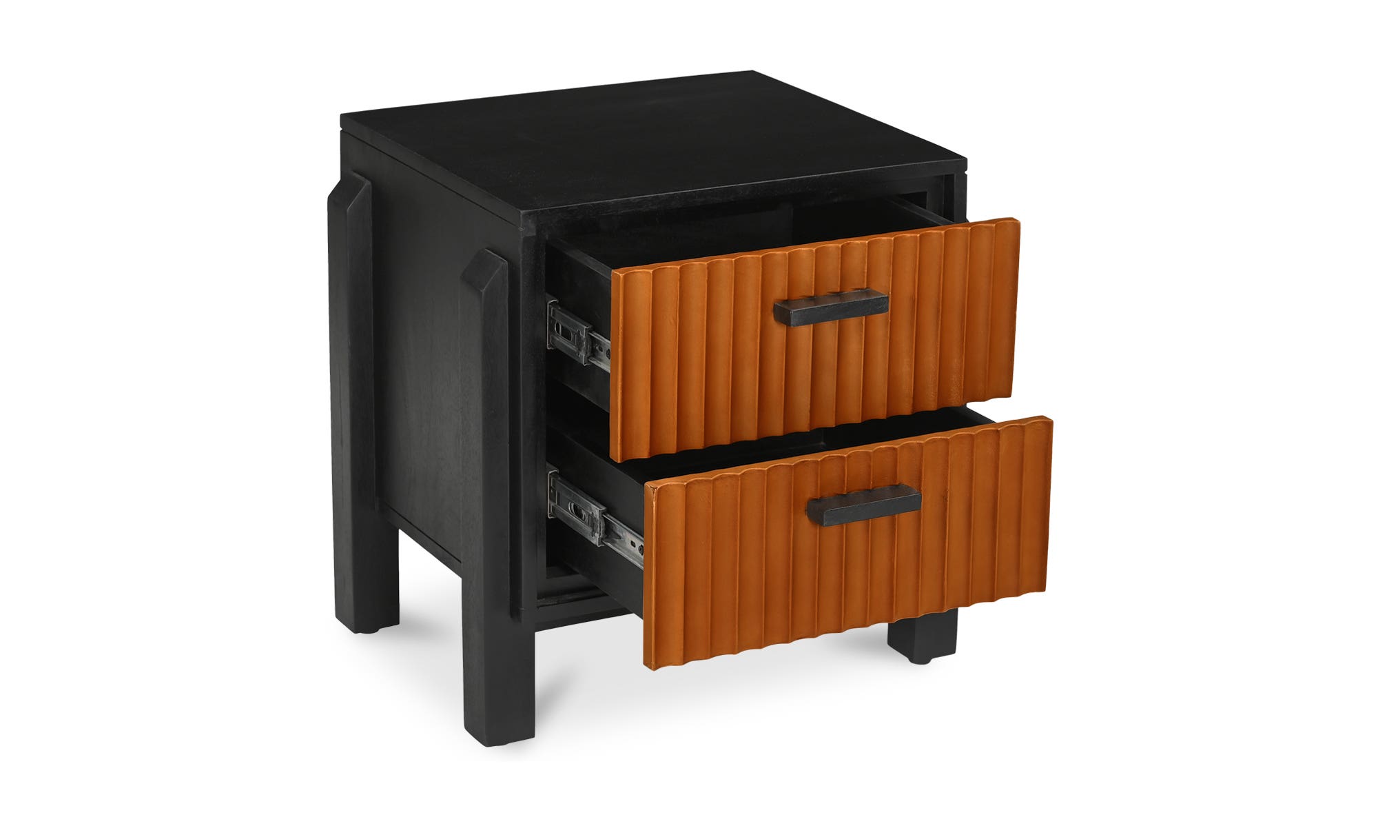 Moe's - Hayden Mid-Century Modern Nightstand in Deep Brown