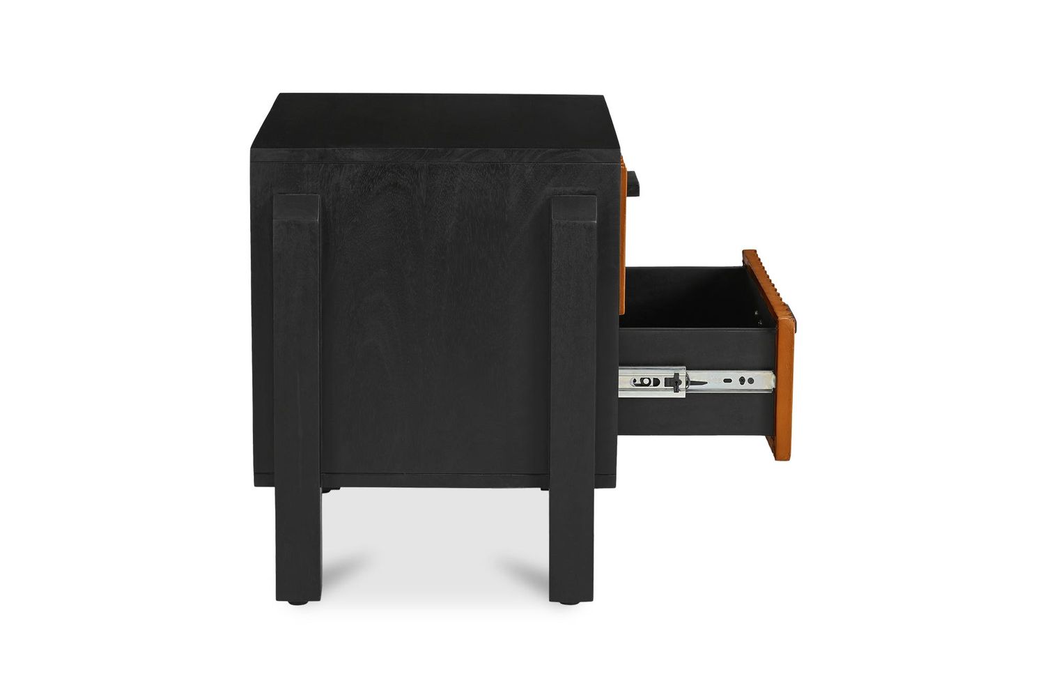 Moe's - Hayden Mid-Century Modern Nightstand in Deep Brown