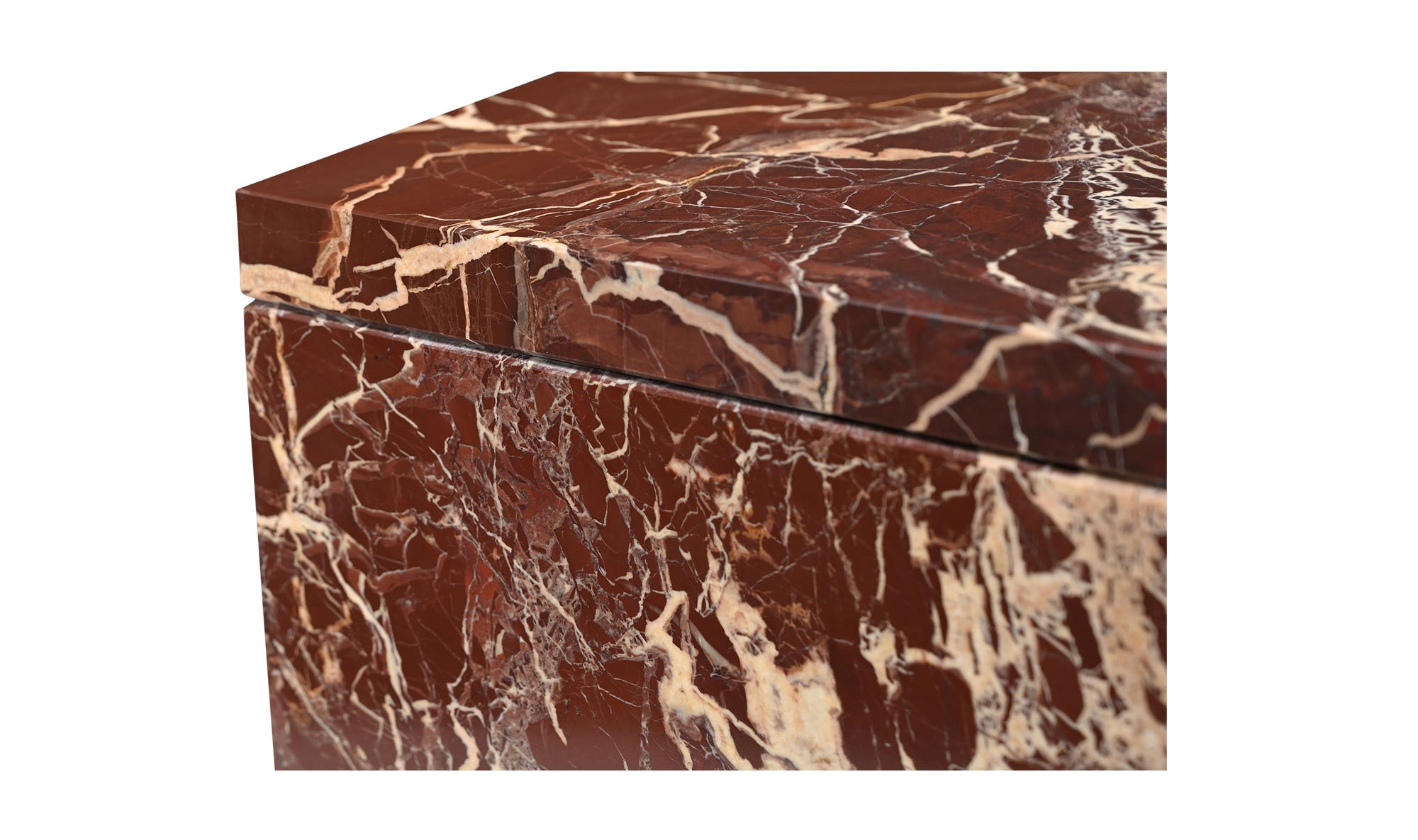 Moe's Rosa Modern Accent Table - Rosso Levanto Marble