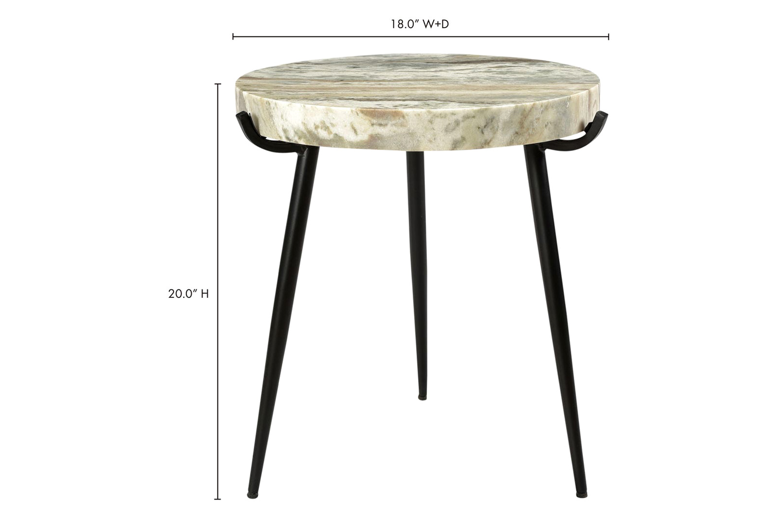 Moe's - Brinley Marble Accent Table in White