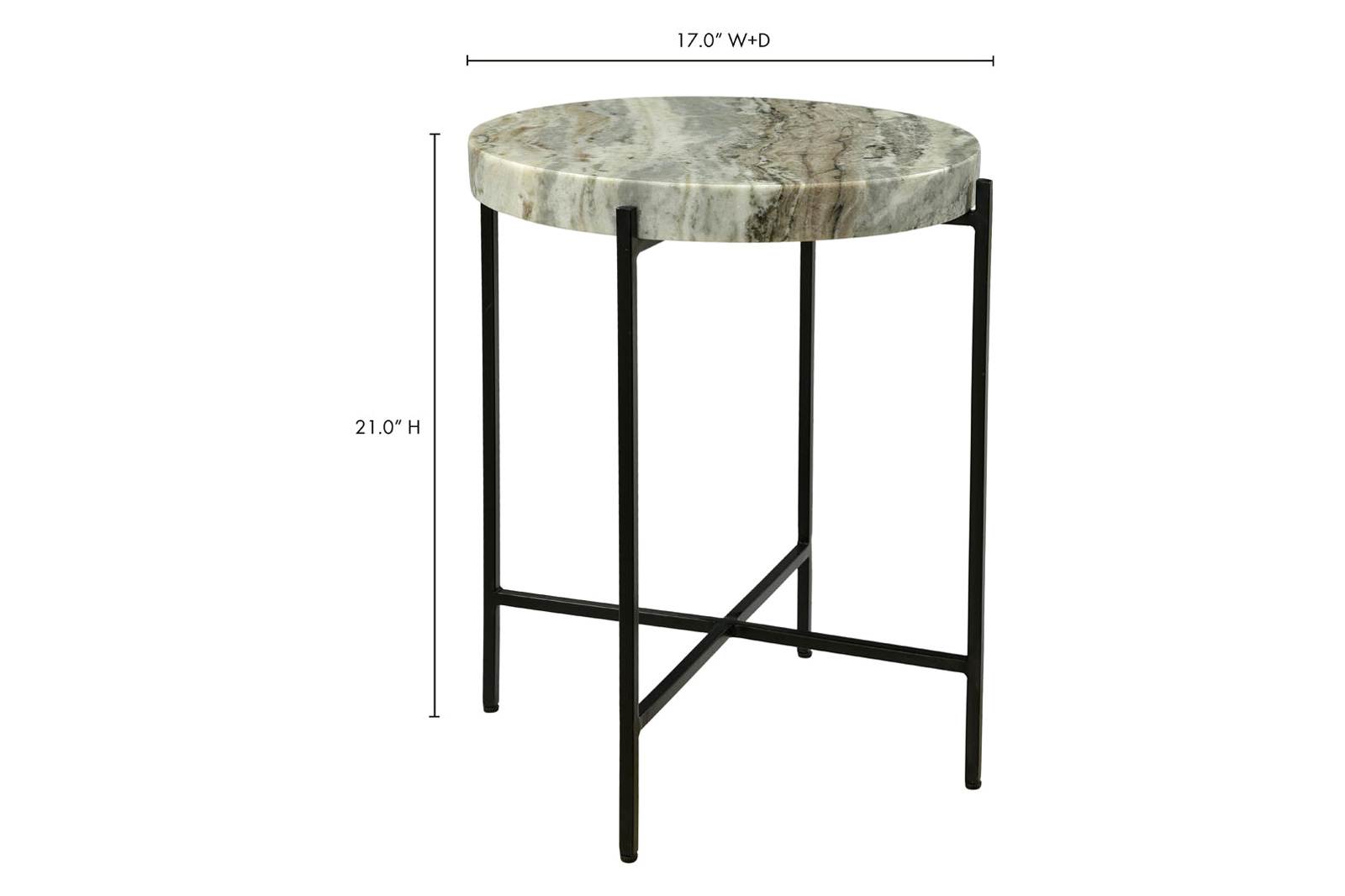 Moe's - Cirque Accent Table in Gray