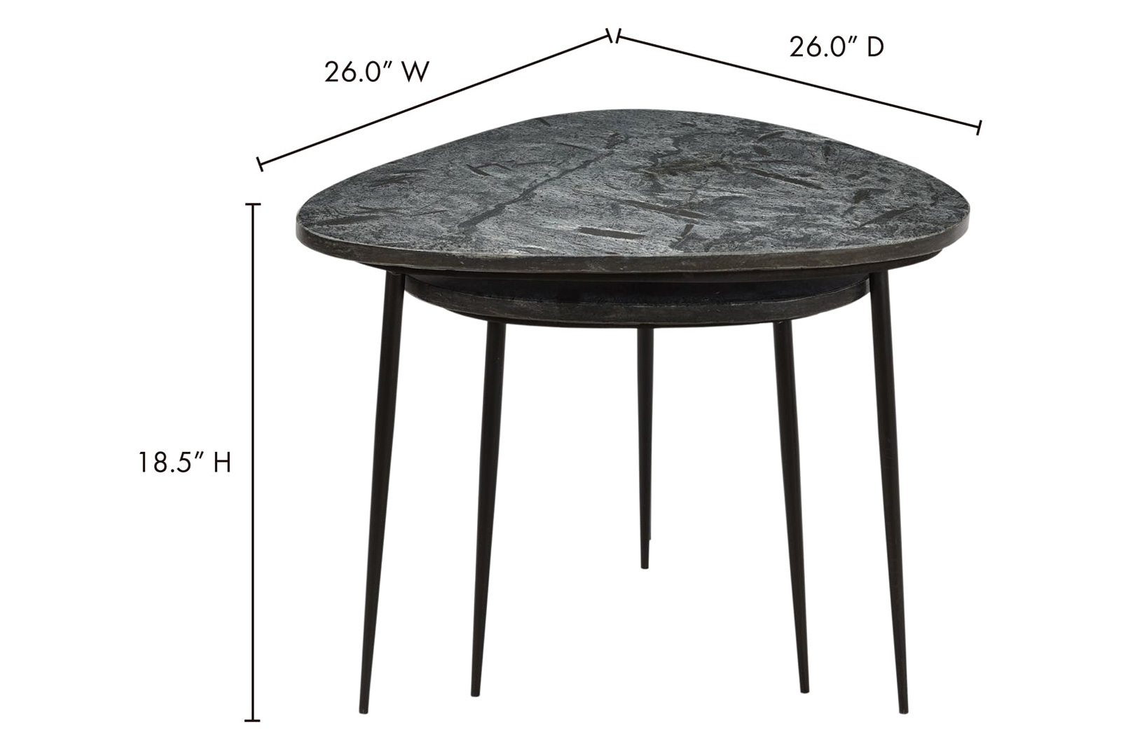 Moe's - Rigby Nesting Tables in Gray