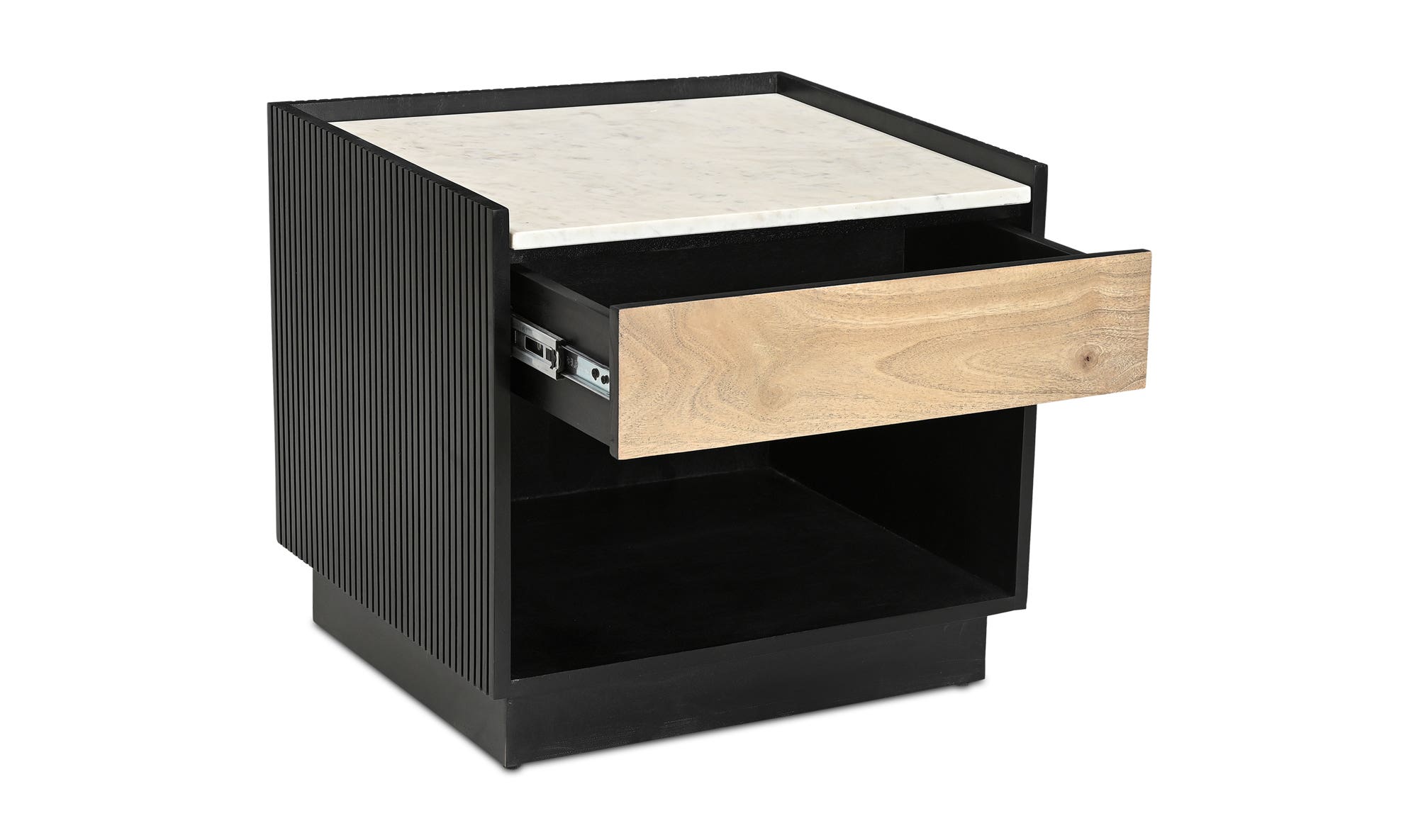 Moe's - Carter Modern 1 Drawer Nightstand in Black