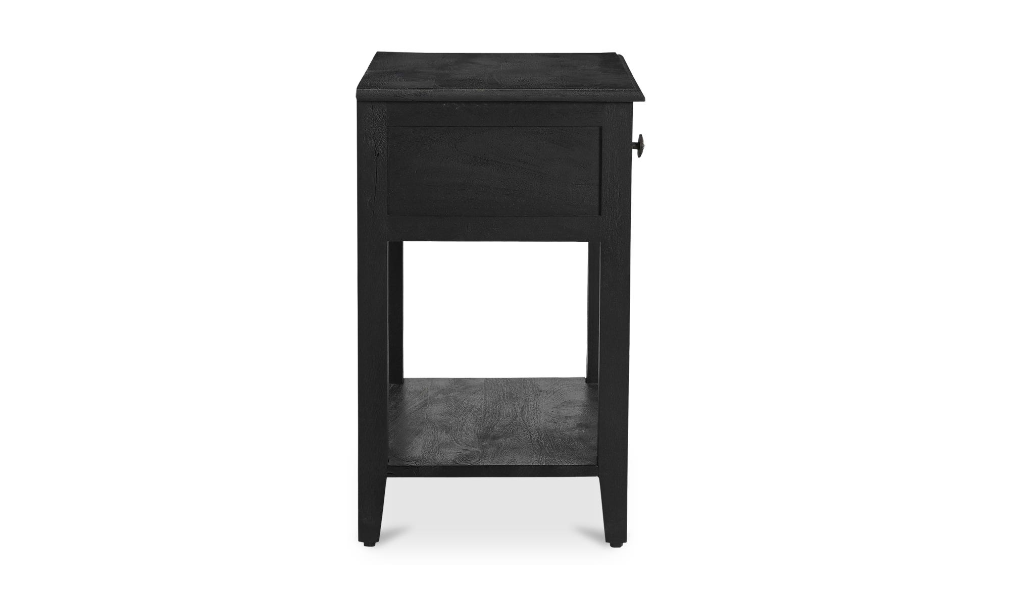 Moe's - Corrine Rustic 1 Drawer Nightstand in Black