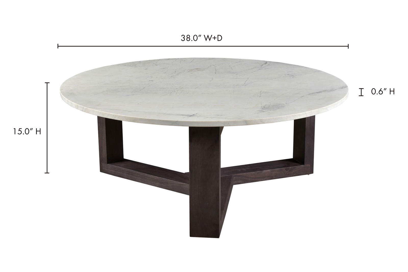 Moe's Jinxx Coffee Table - Charcoal Gray