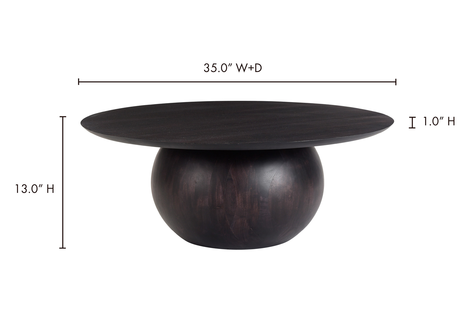 Moe's Bradbury Coffee Table - Black, Small