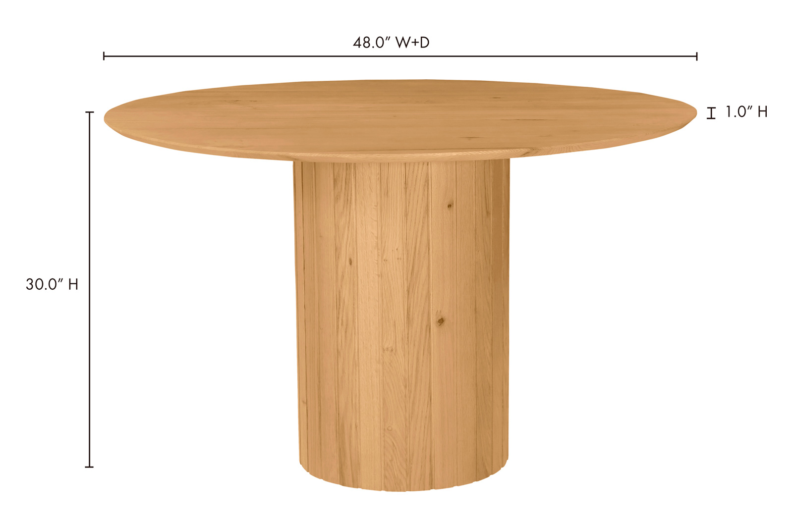 Moe's Povera Round Dining Table - Natural