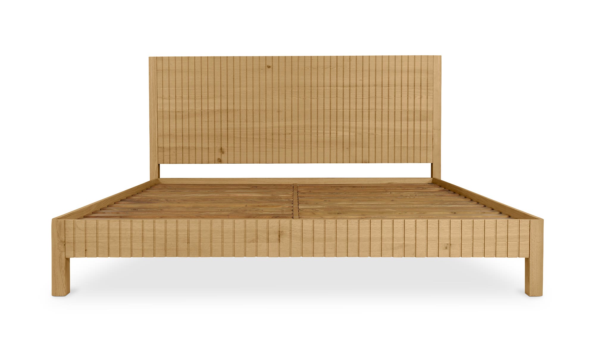 Moe's Povera Contemporary Queen Size Bed - Oak