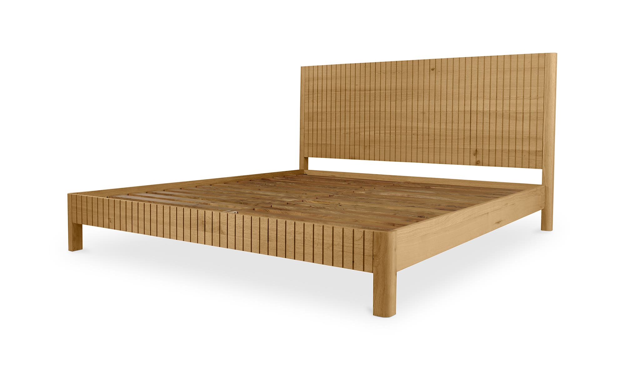 Moe's Povera Contemporary Queen Size Bed - Oak