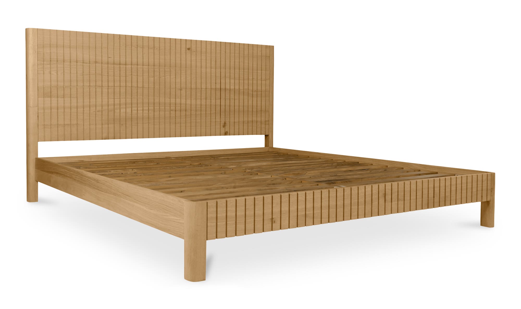 Moe's Povera Contemporary King Size Bed - Oak