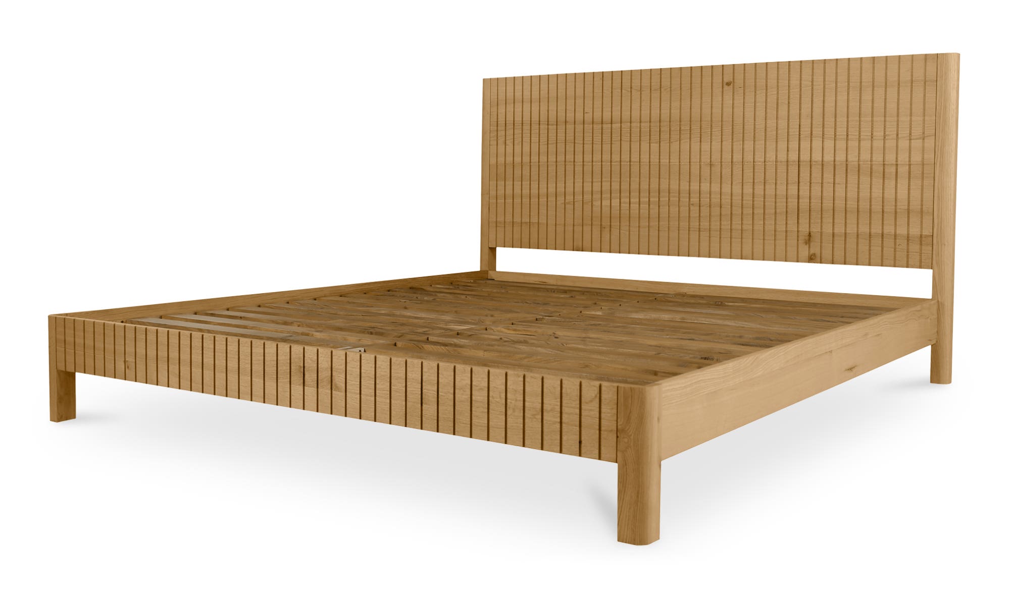 Moe's Povera Contemporary King Size Bed - Oak