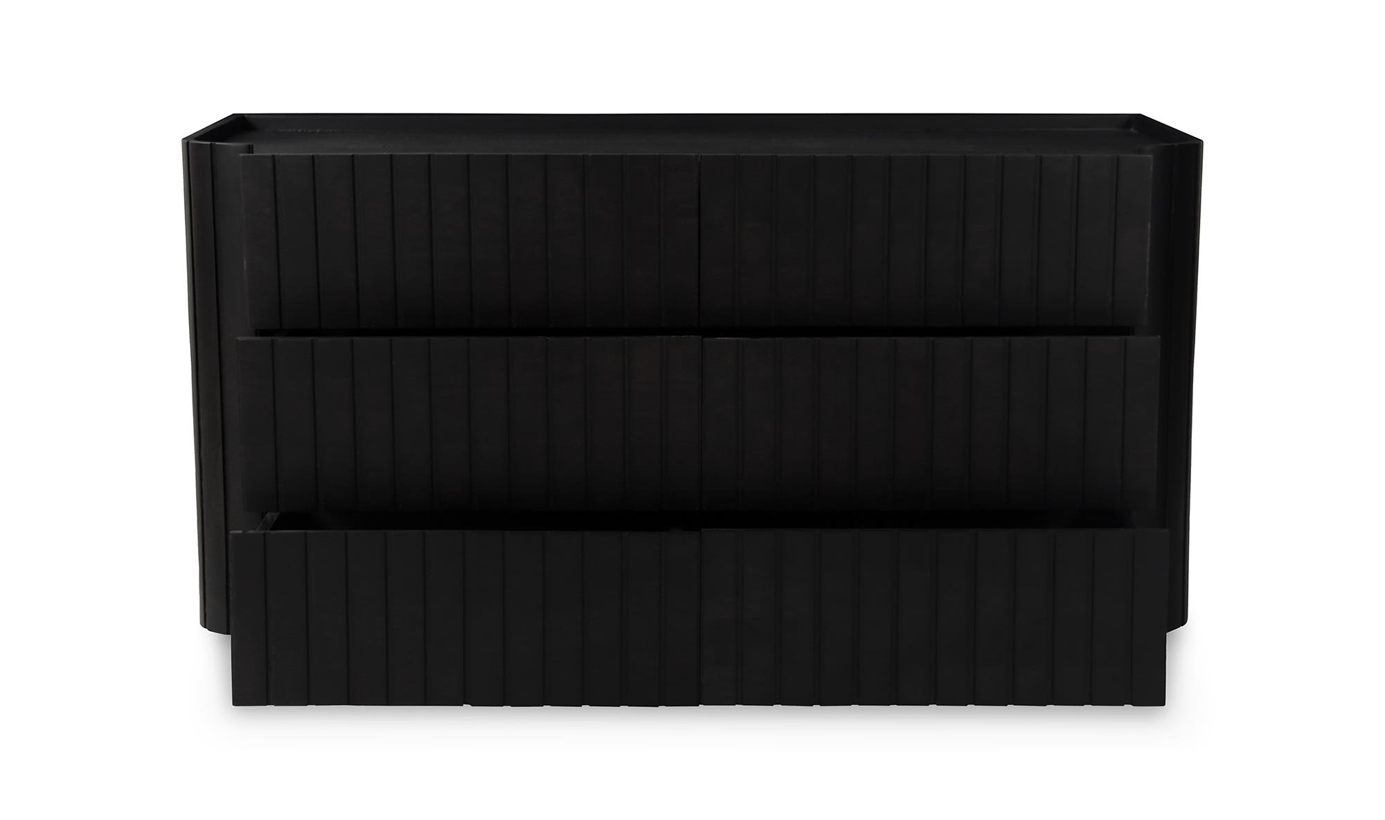 Moe's Povera Contemporary 6-Drawer Dresser - Black