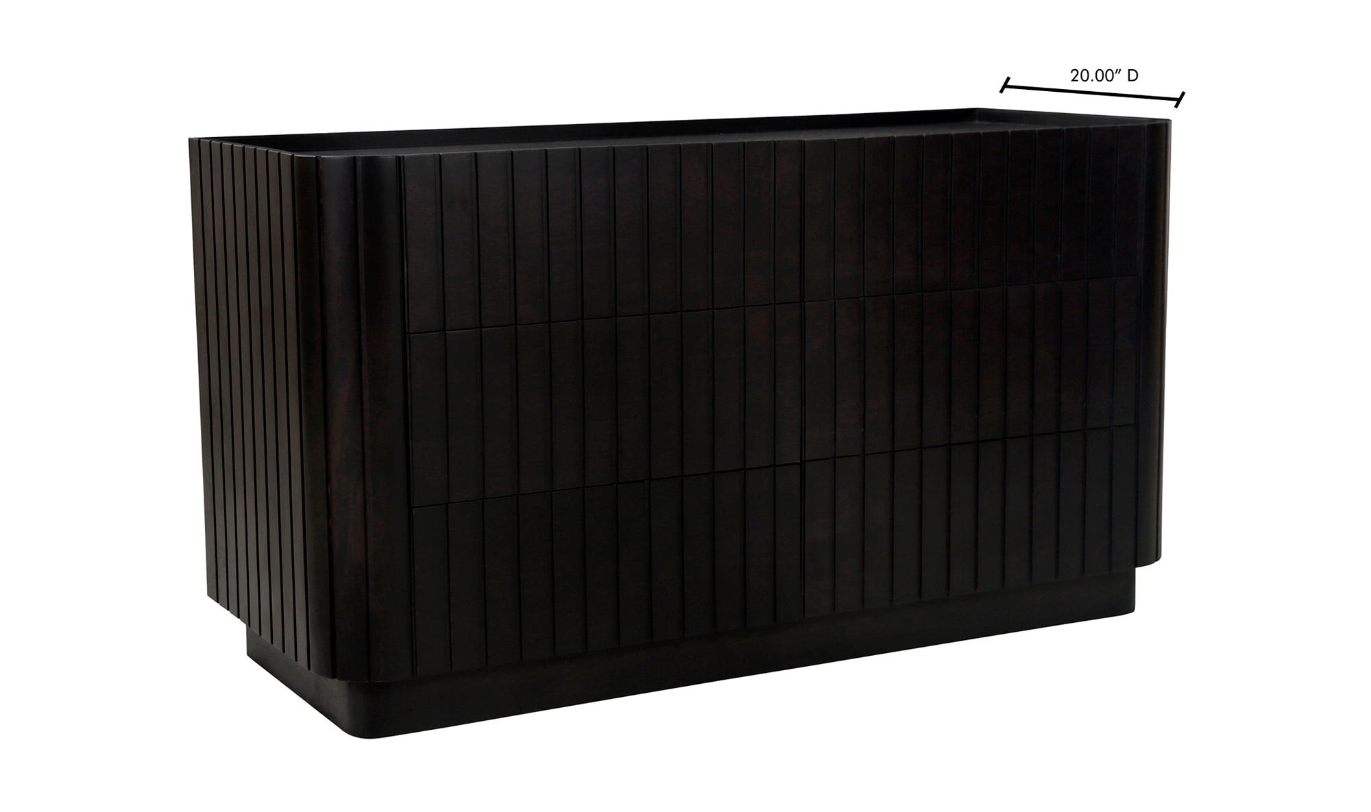 Moe's Povera Contemporary 6-Drawer Dresser - Black