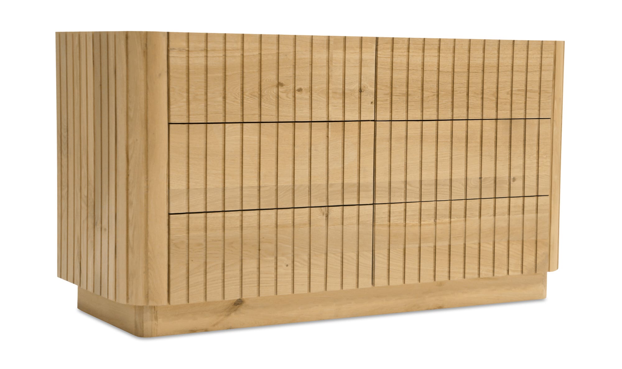 Moe's Povera Contemporary 6-Drawer Dresser - Oak