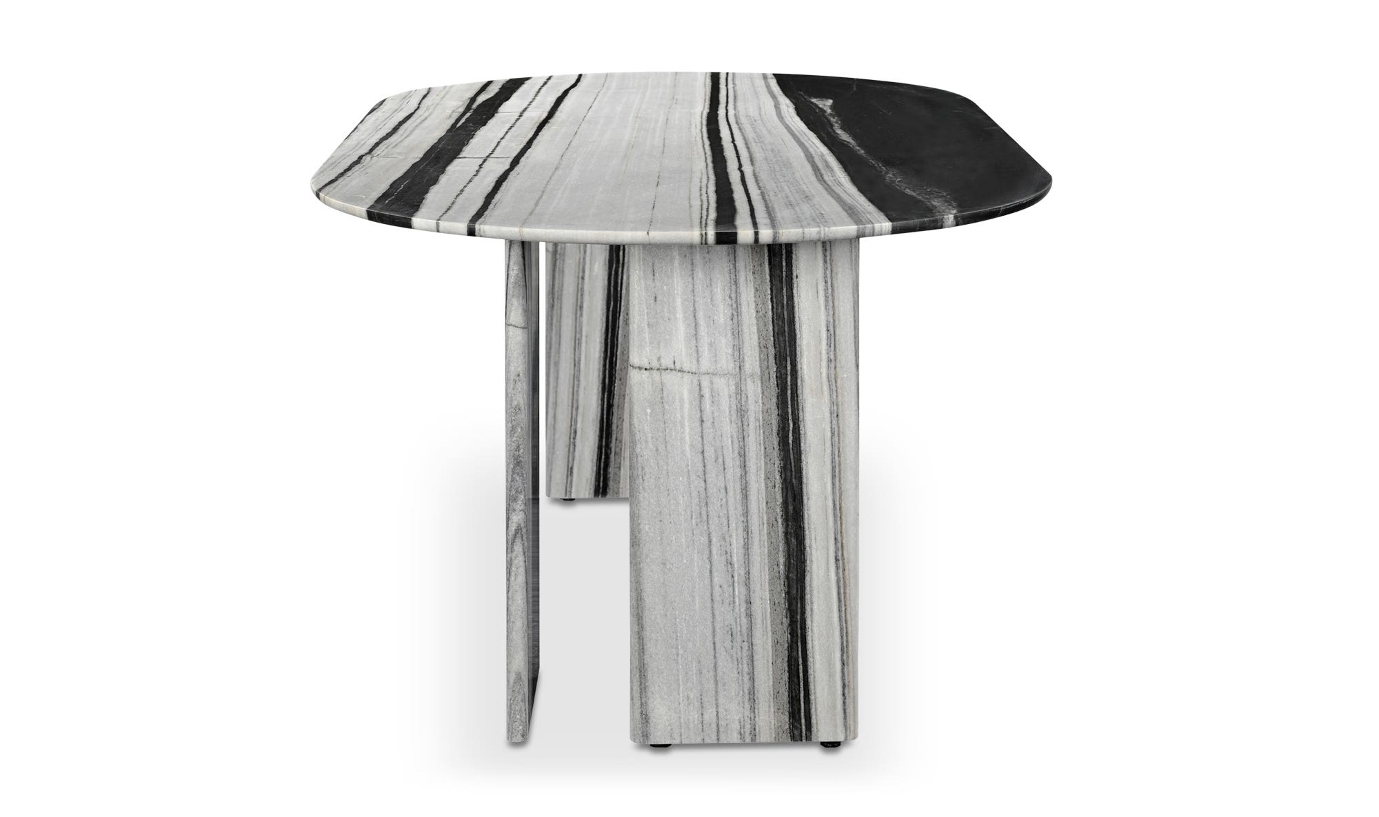 Moe's Celia Contemporary Oval Dining Table - Panda Marble