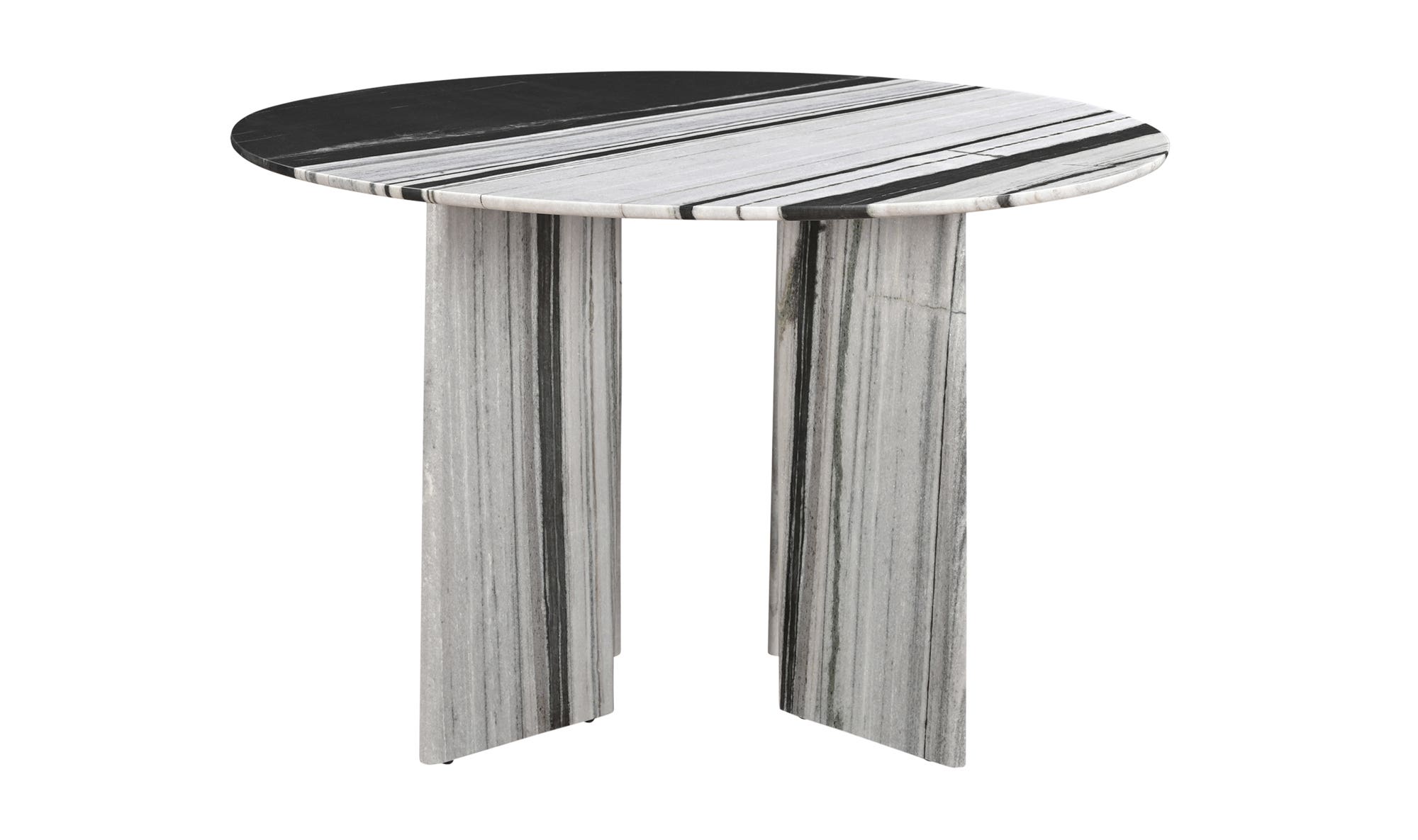 Moe's Celia Contemporary Round Dining Table - Panda Marble