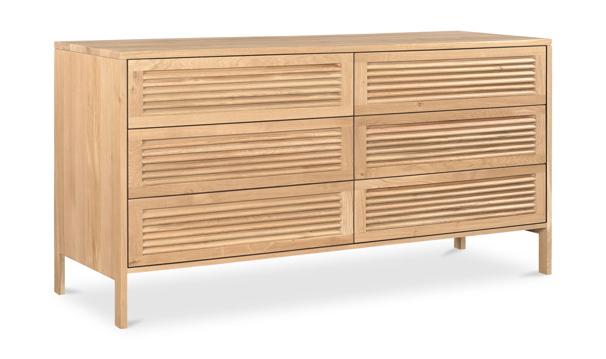 Moe's - Teeda Contemporary 6 Drawers Dresser in Natural