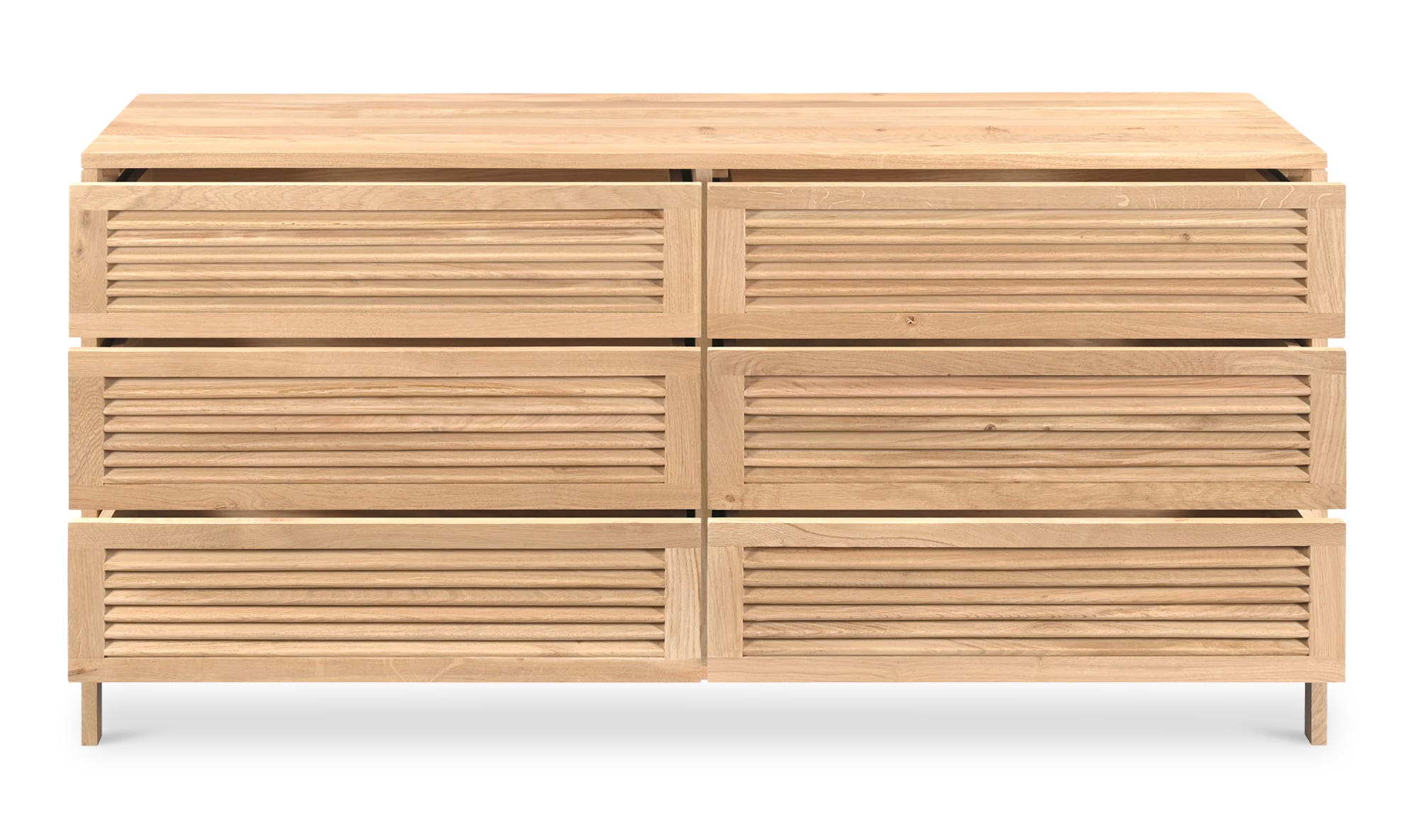 Moe's - Teeda Contemporary 6 Drawers Dresser in Natural