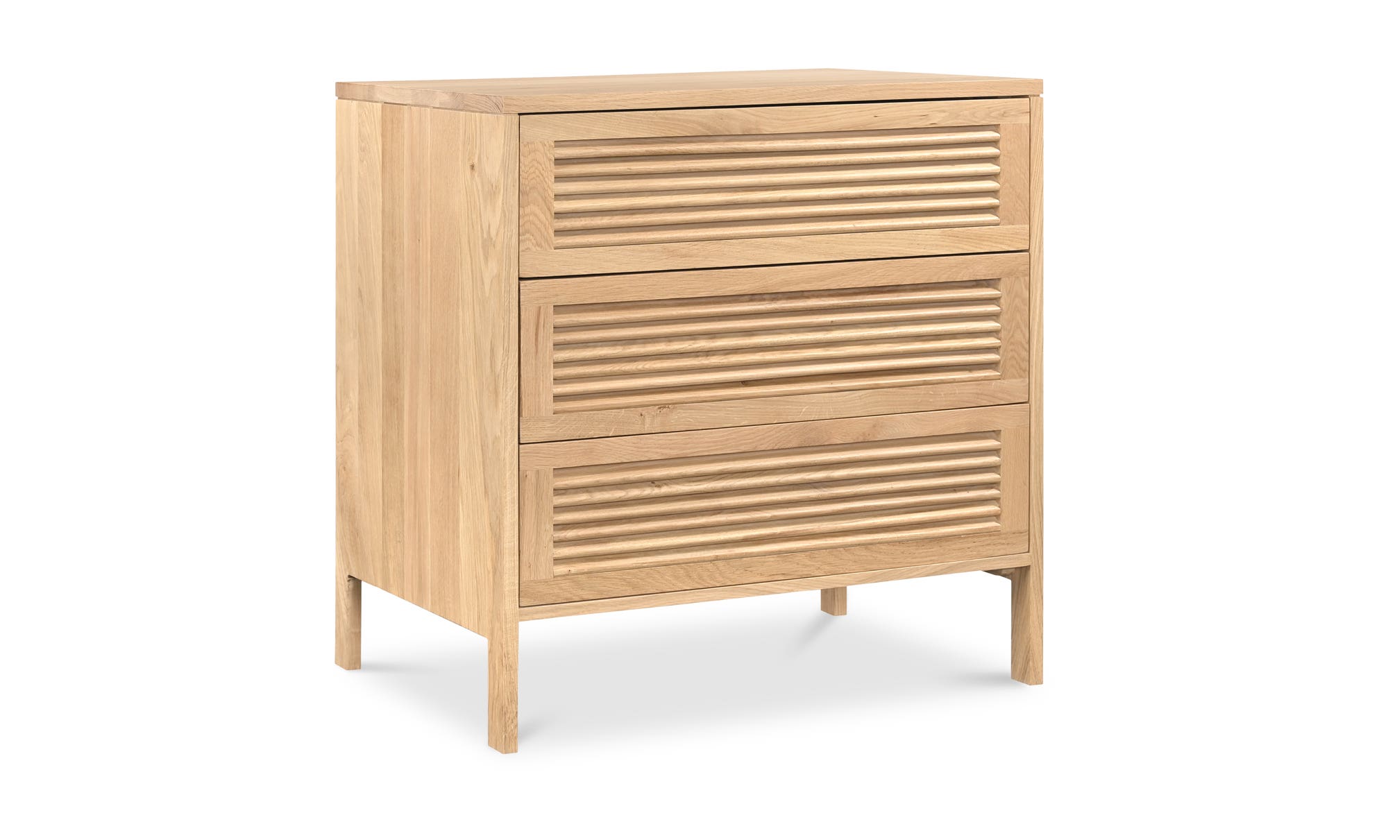 Moe's Teeda Contemporary 3-Drawer Nightstand - Natural