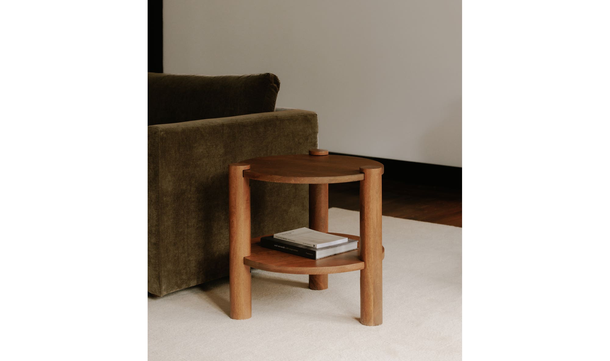 Moe's - Olsen Contemporary Round Accent Table in Vintage Brown