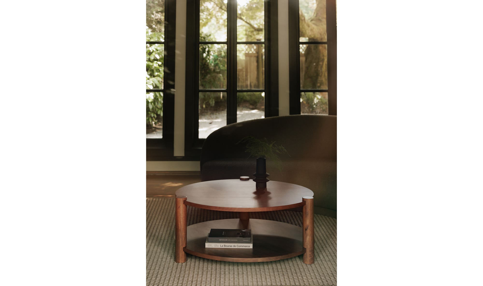 Moe's - Olsen Contemporary Round Coffee Table in Vintage Brown