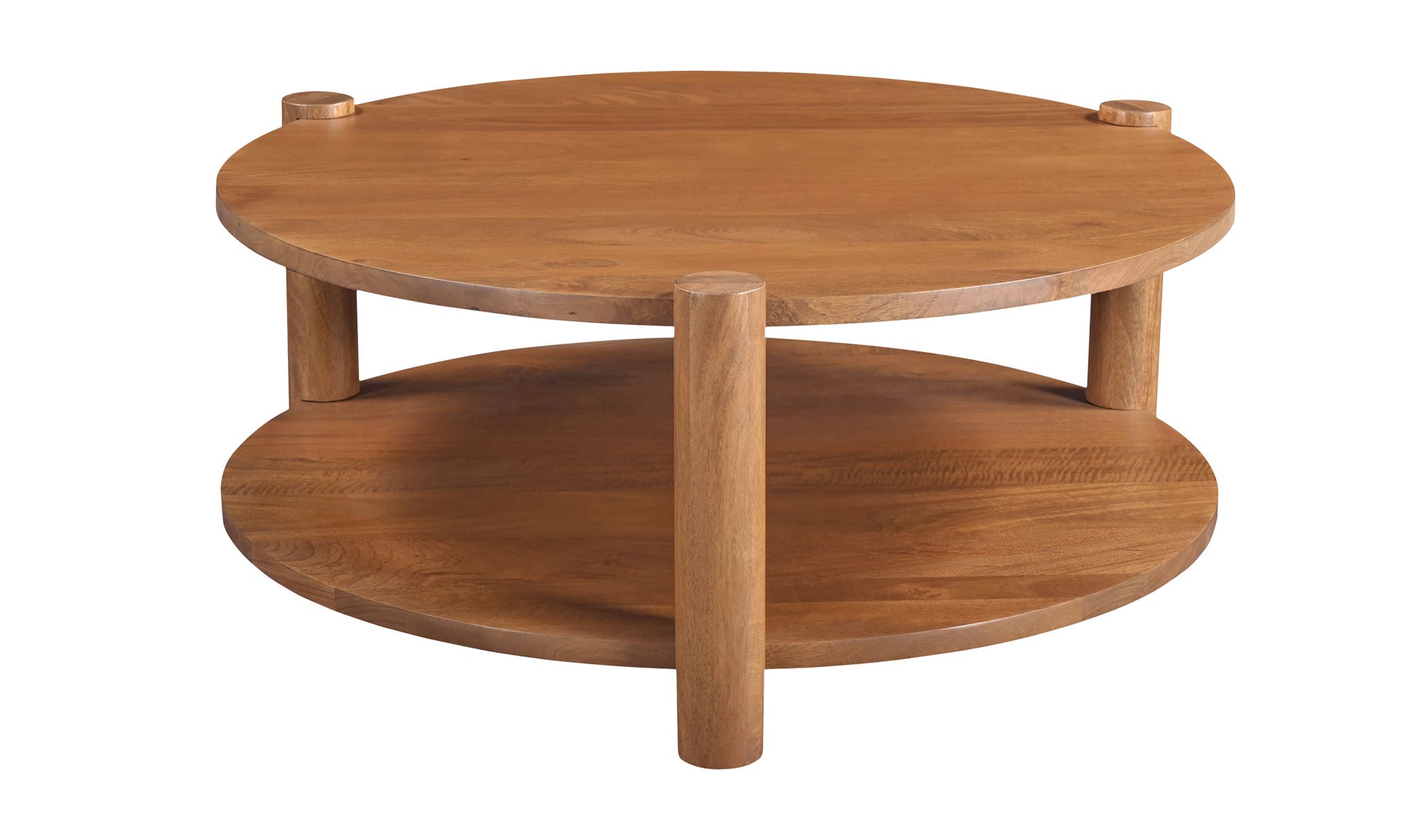 Moe's - Olsen Contemporary Round Coffee Table in Vintage Brown