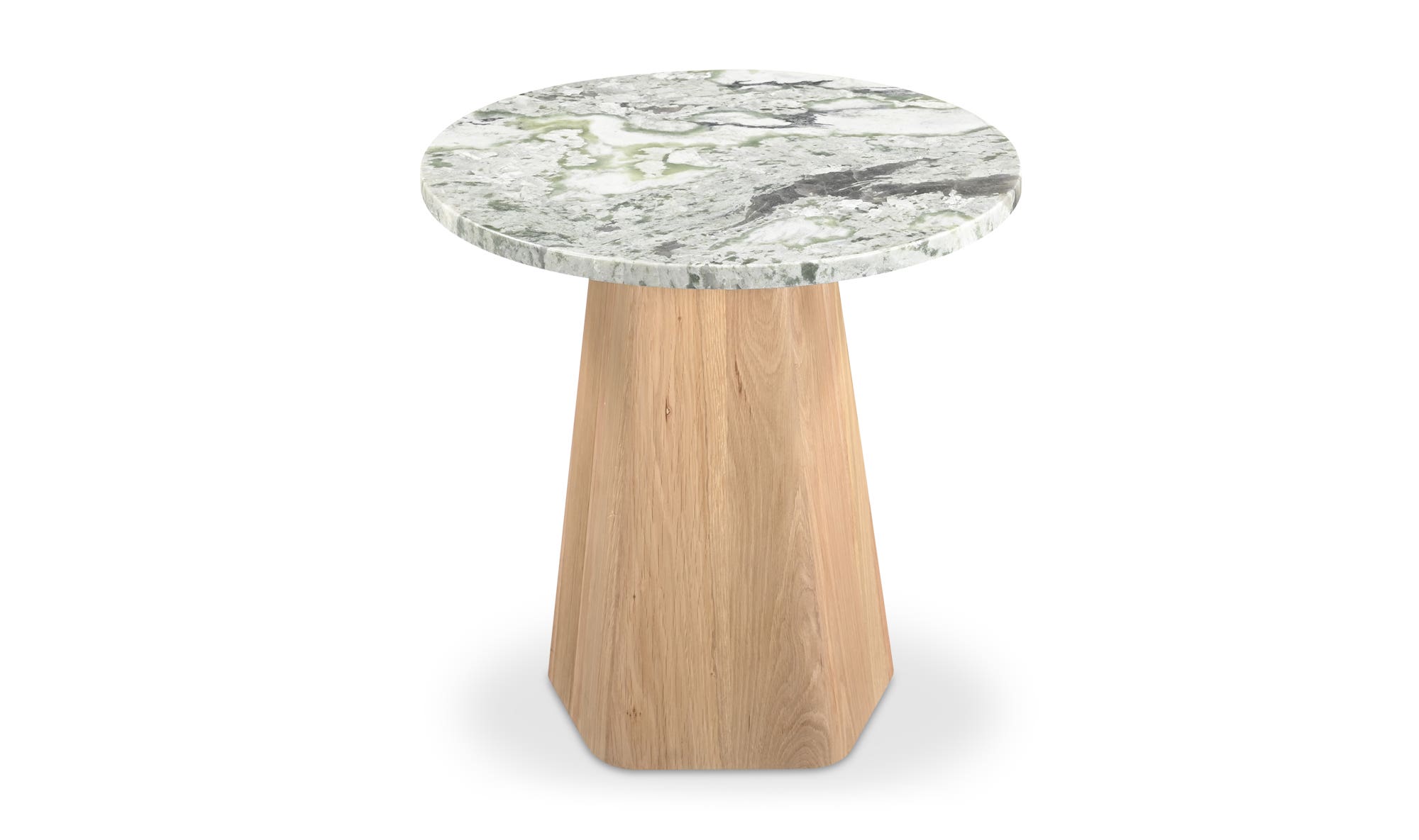 Moe's Evelyn Contemporary Round Accent Table - Green Onyx Marble