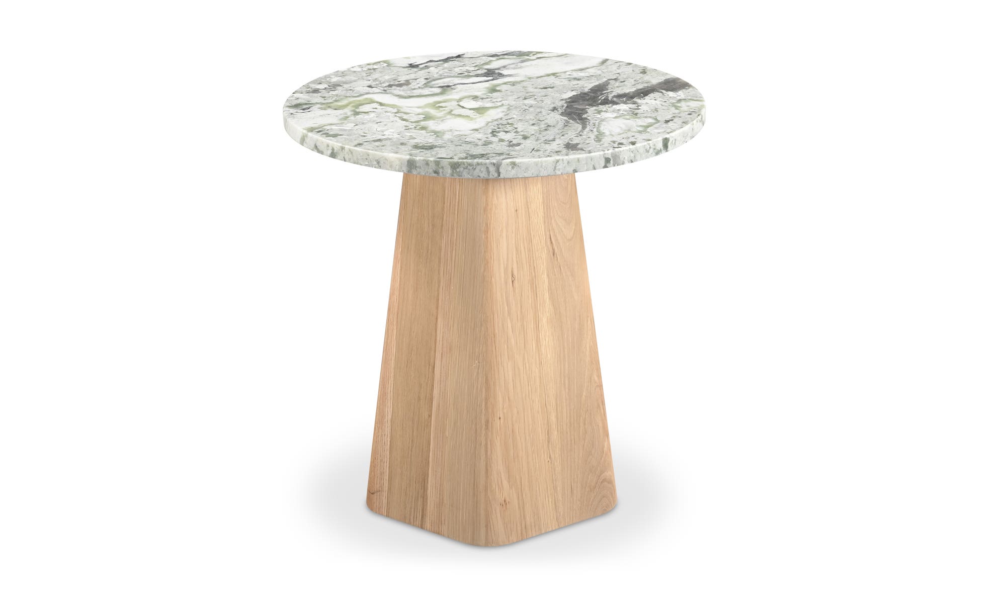 Moe's Evelyn Contemporary Round Accent Table - Green Onyx Marble