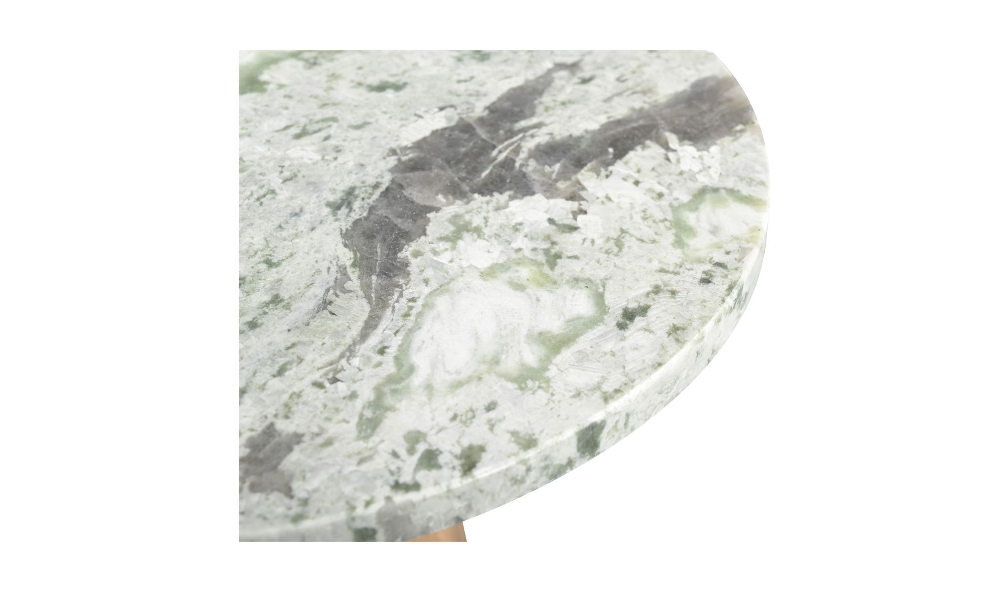 Moe's Evelyn Contemporary Round Accent Table - Green Onyx Marble