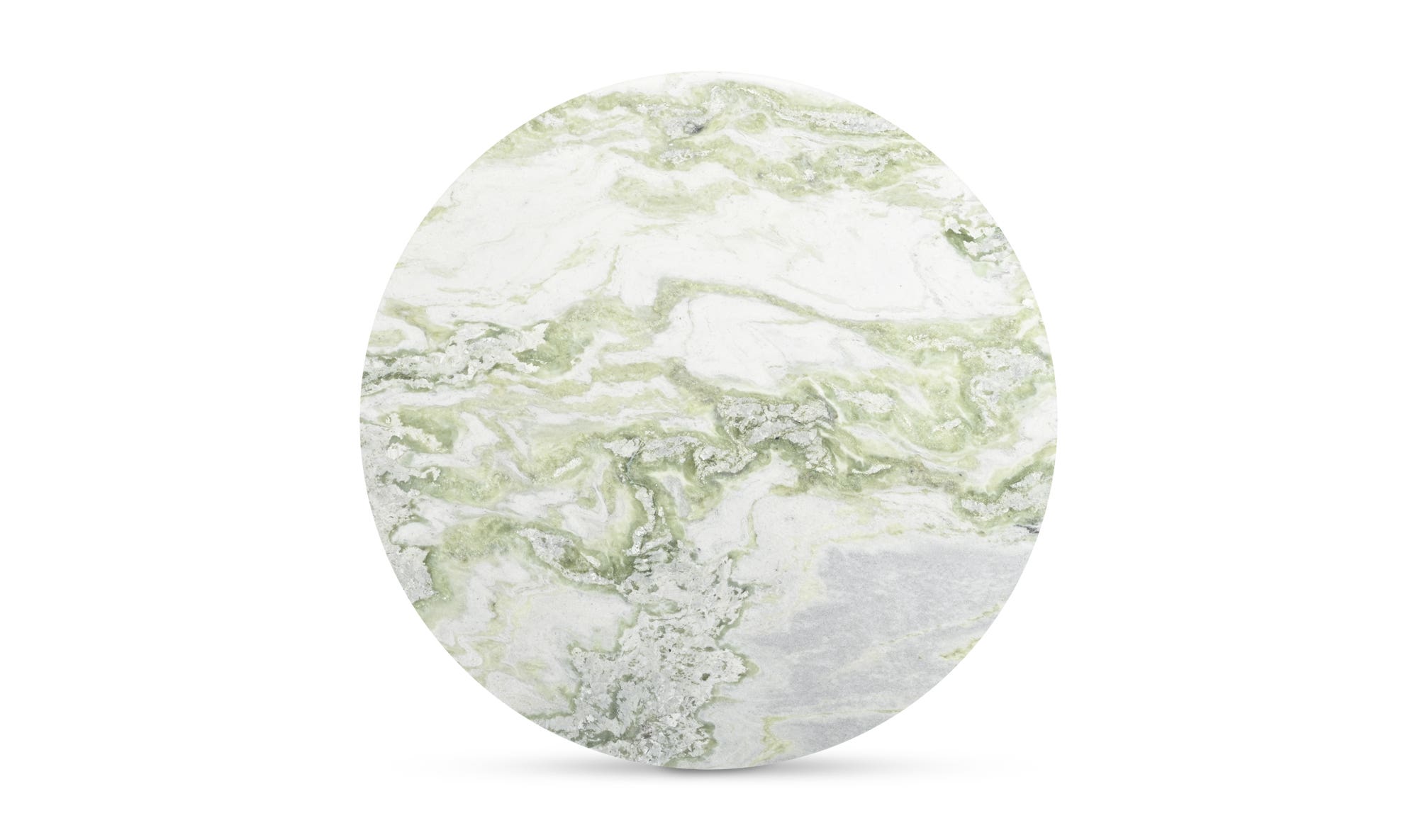 Moe's Evelyn Contemporary Round Accent Table - Green Onyx Marble