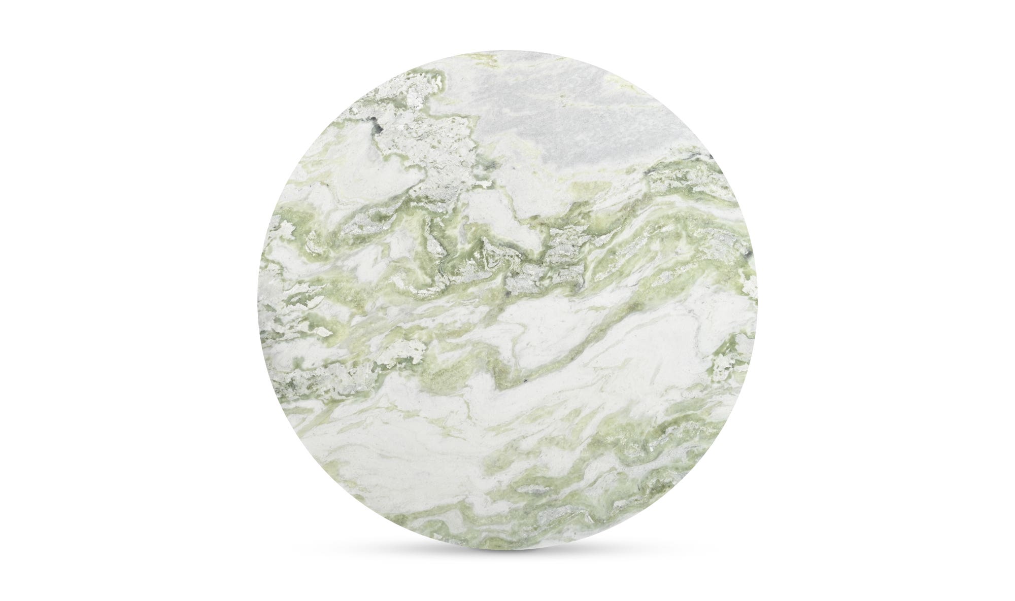 Moe's Evelyn Contemporary Round Accent Table - Green Onyx Marble