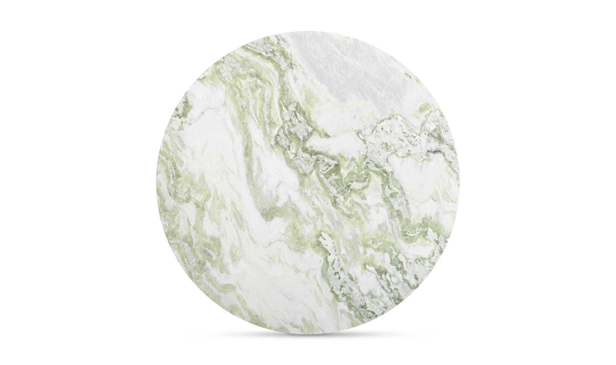 Moe's Evelyn Contemporary Round Accent Table - Green Onyx Marble